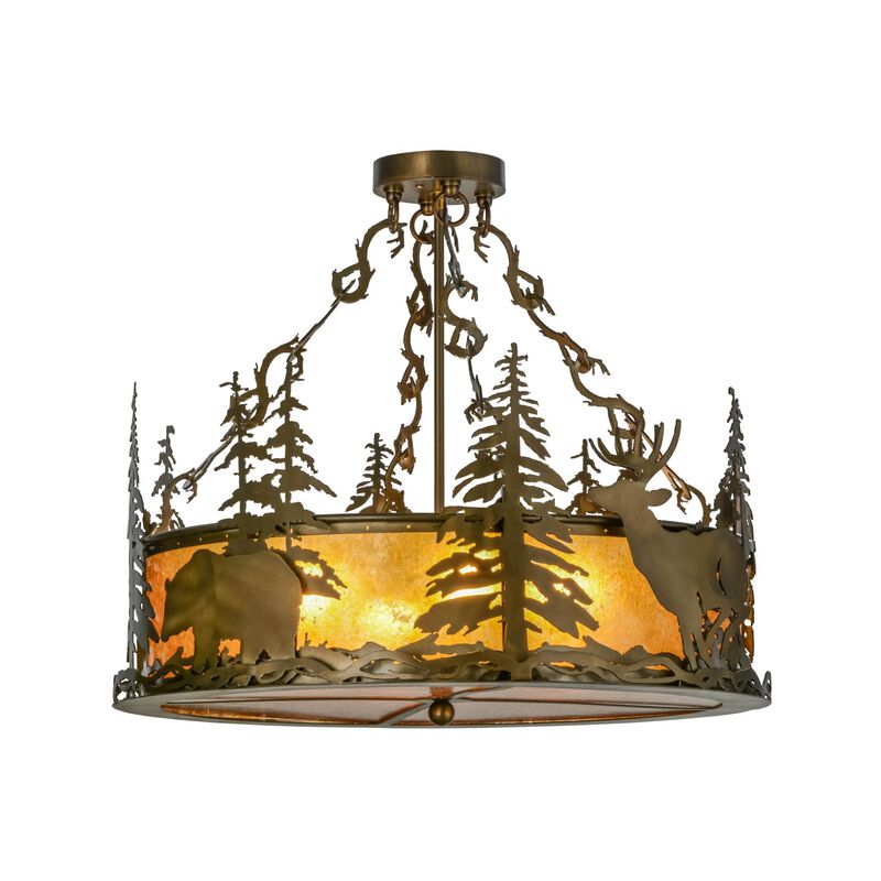 24 Inch 4 Light Semi Flush Mount by Meyda Lighting