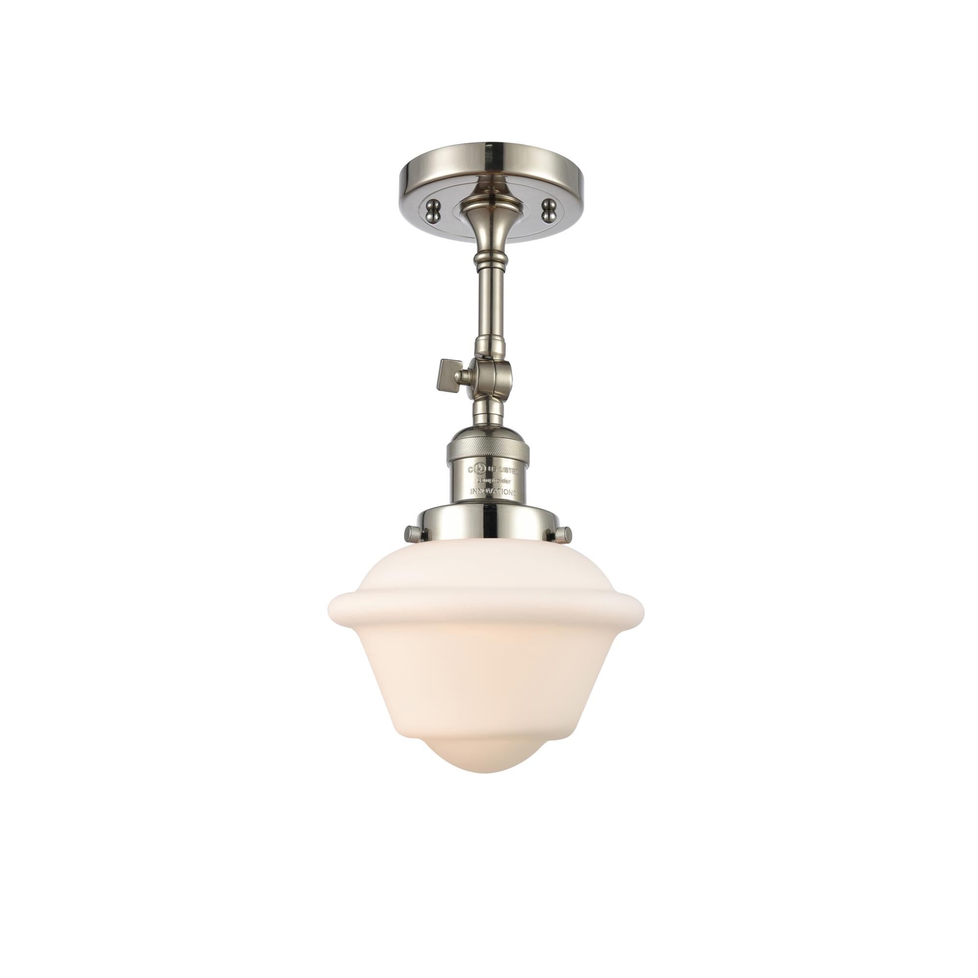 Bruno Marashlian Small Oxford 7 Inch 1 Light Semi Flush Mount by Innovations Lighting