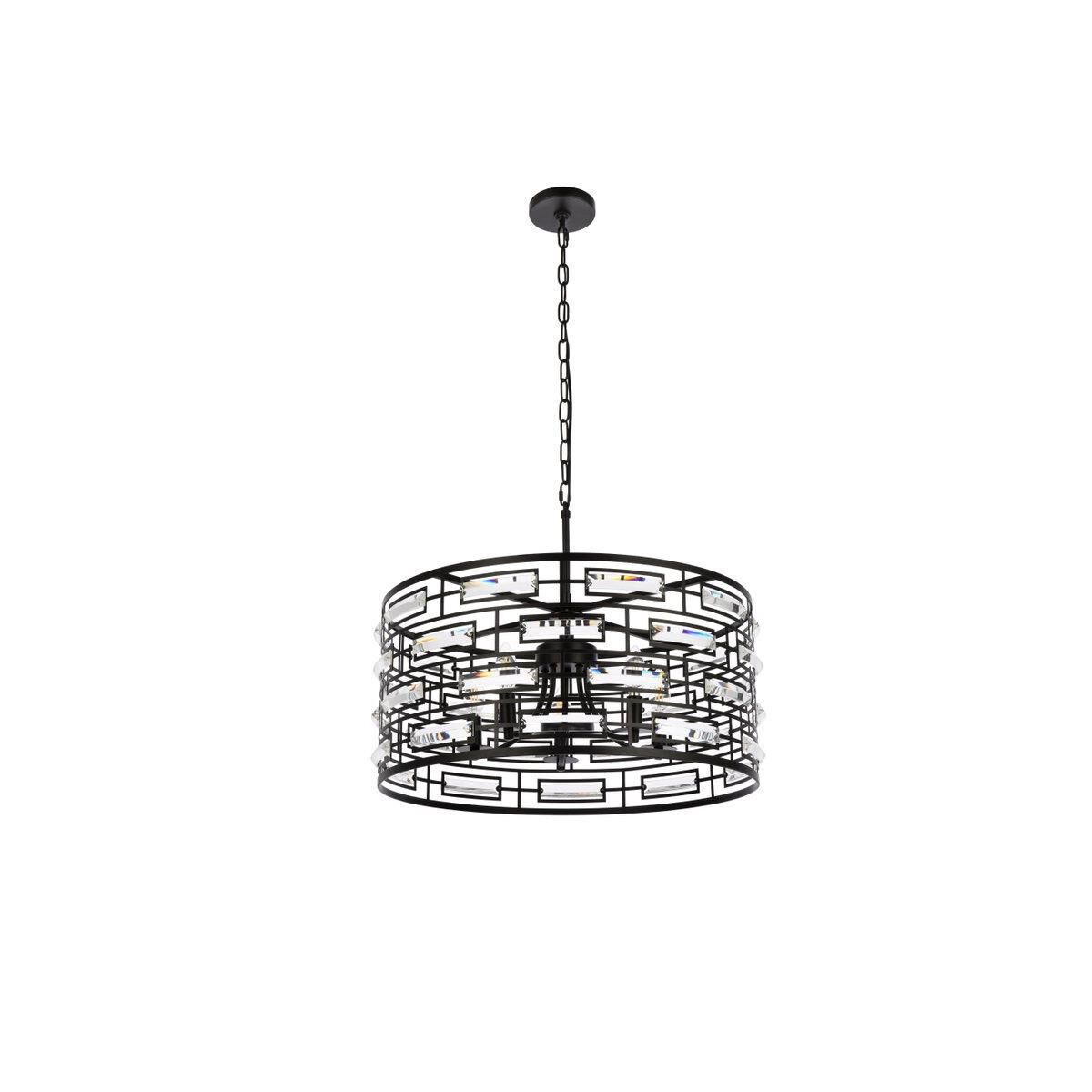 Shown in Black finish and Royal Cut Clear crystal