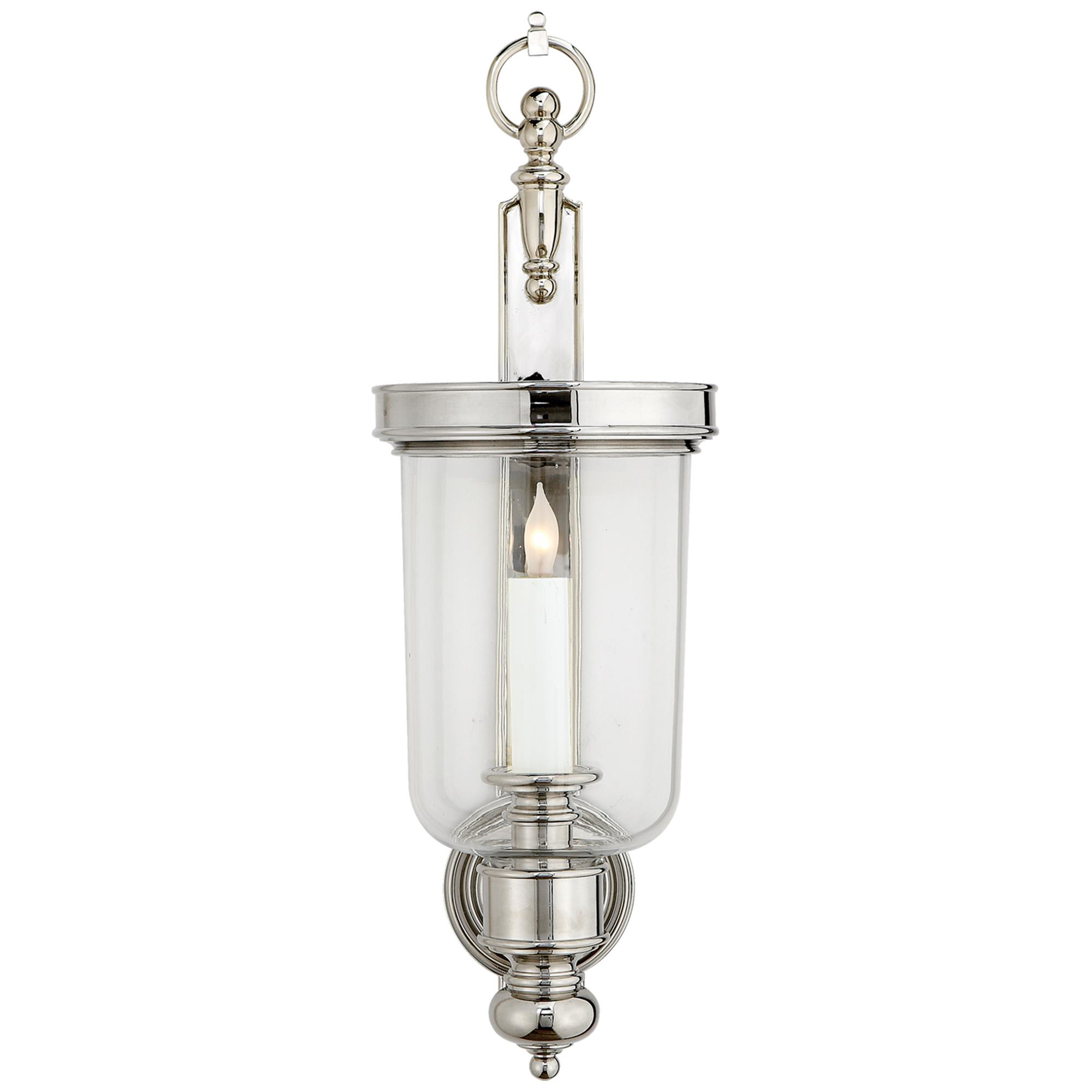 Shown in Polished Nickel finish and Clear glass