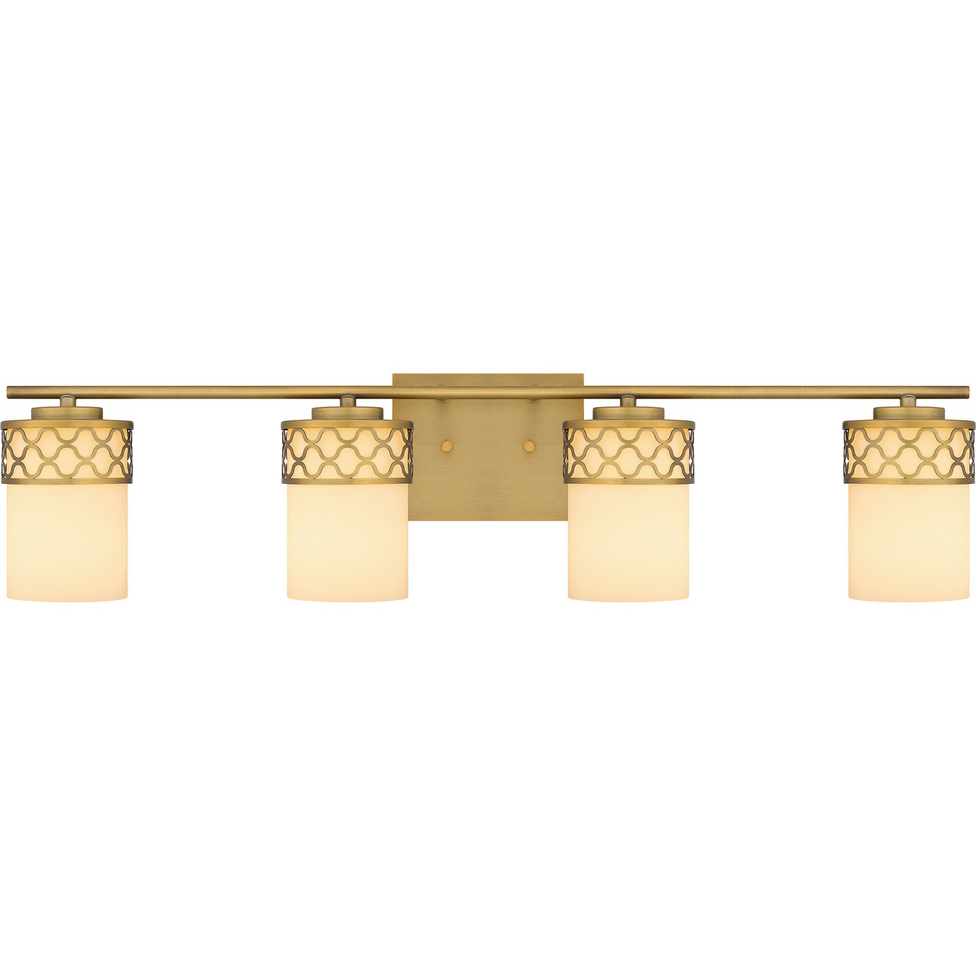 Shown in Aged Brass finish and Opal Etched glass and Opal Etched Glass shade