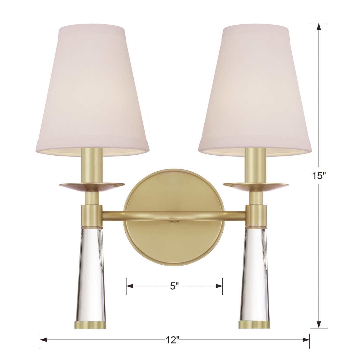 Baxter 15 Inch Wall Sconce by Crystorama