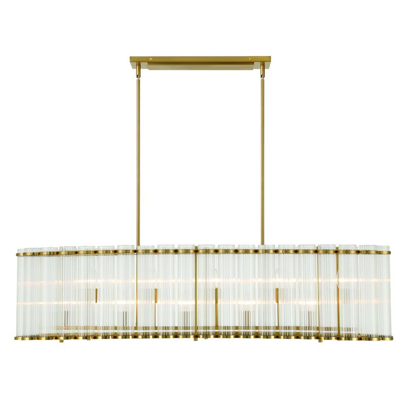 Glasbury Medium Linear Chandelier by Eurofase Lighting