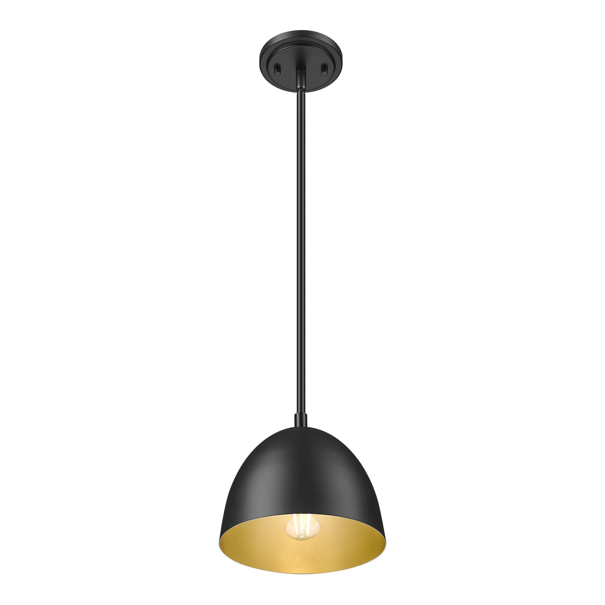 Shown in Matte Black finish and Matte Black and Gold shade