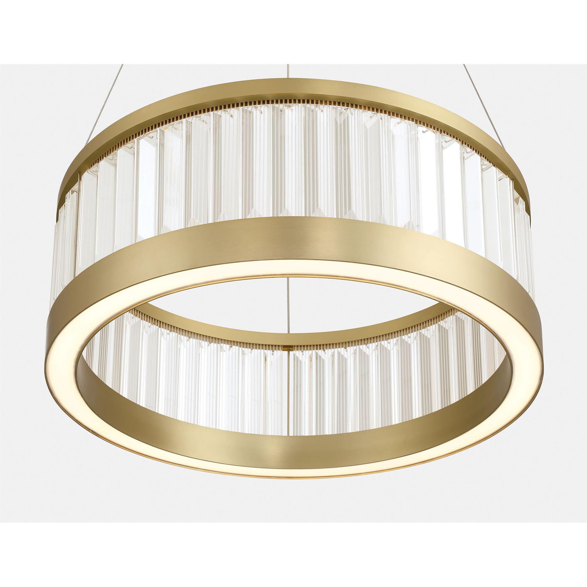 Shown in Gold finish and Clear Crystal glass