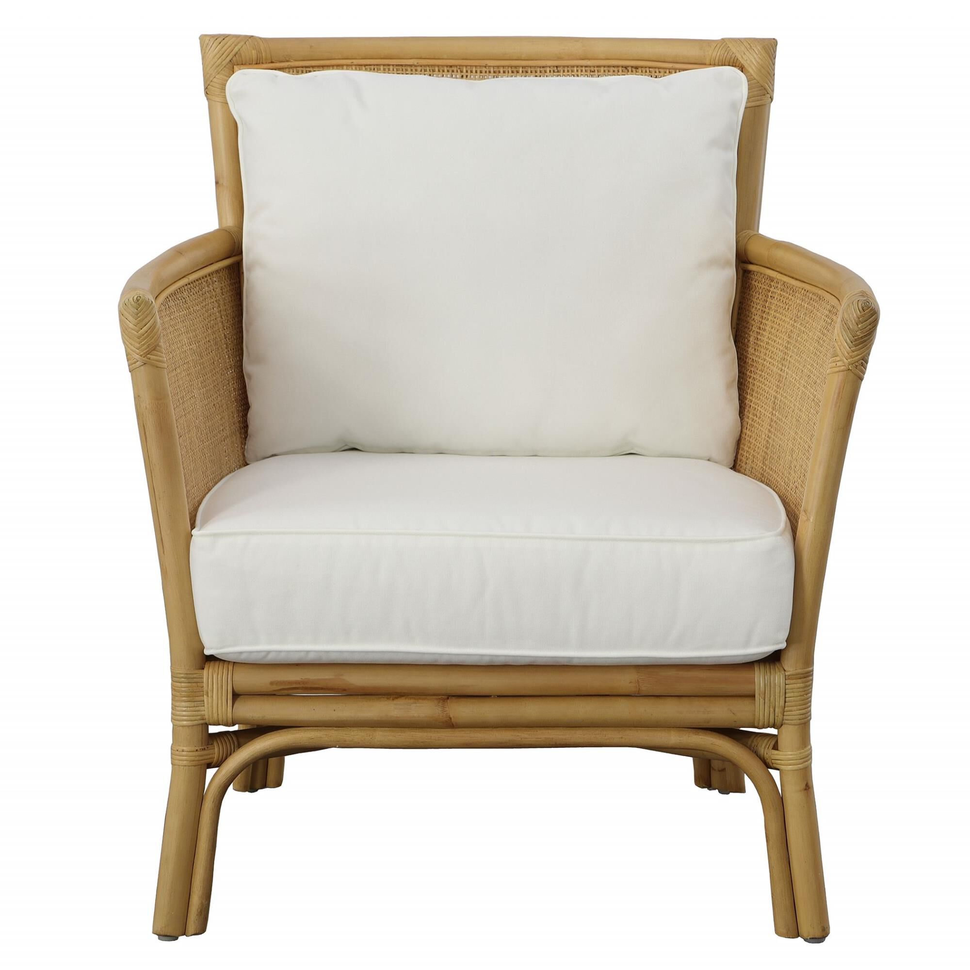Shown in Relax And Recline Into Coastal Living With The Pacific Armchair. Crafted From Natural Woven Rattan W finish