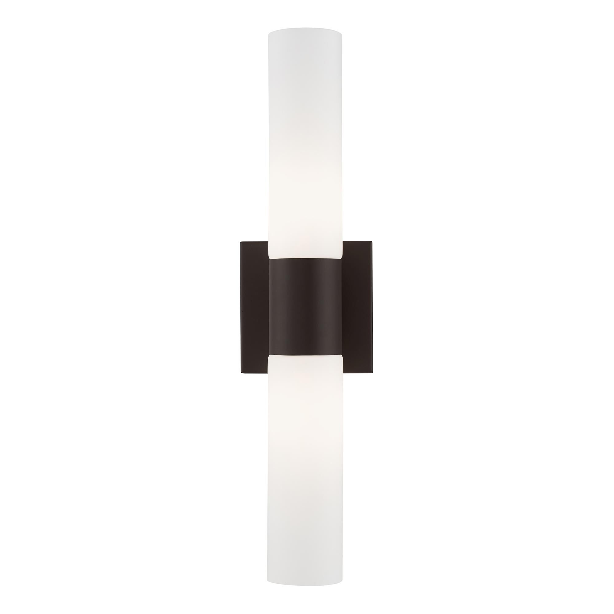 Shown in Bronze With Antique Brass Accent finish and Hand Blown Satin Opal White Twist Lock glass and Hand Blown Satin Opal White Twist Lock Glass shade