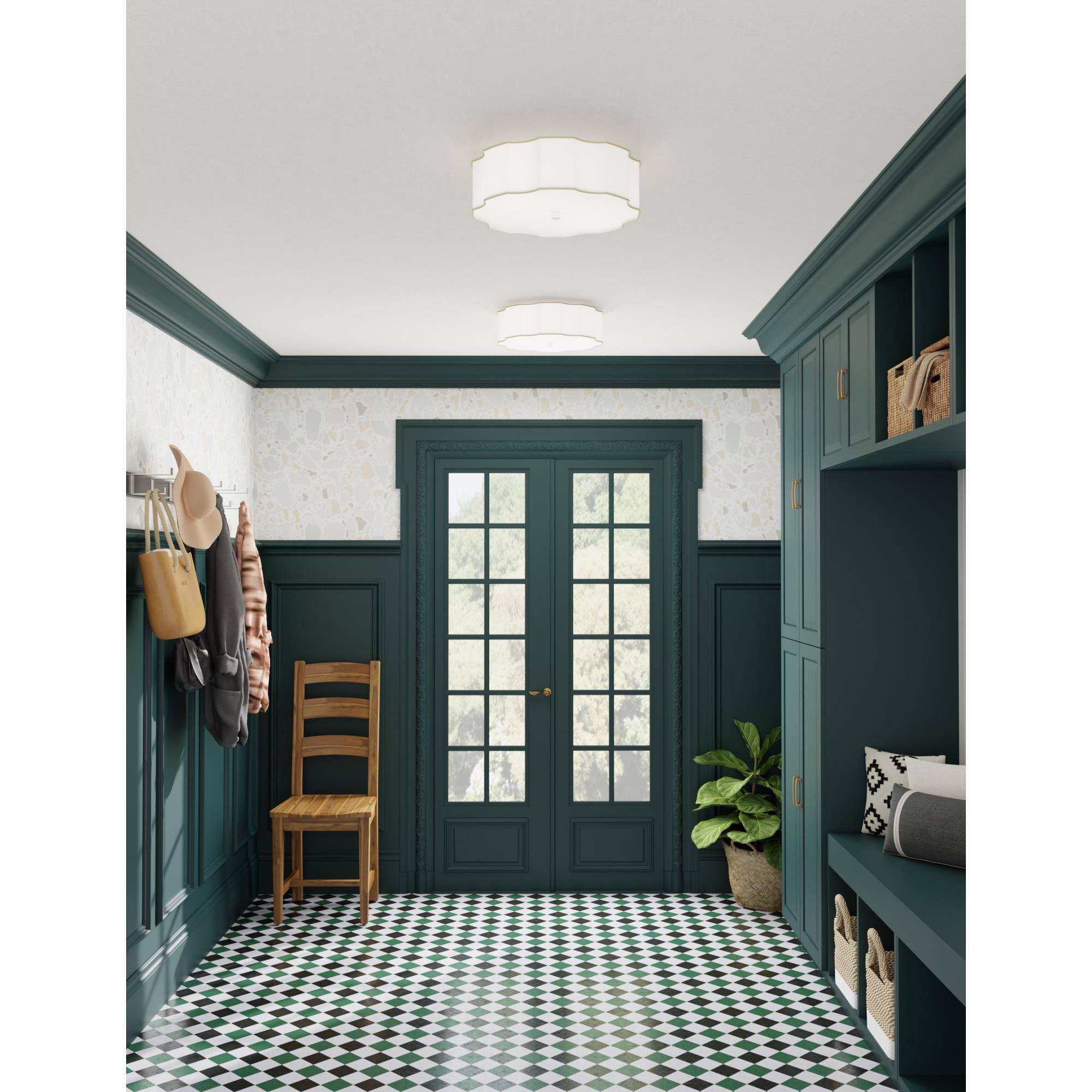 Wexford 19 Inch 3 Light Flush Mount by Currey and Company