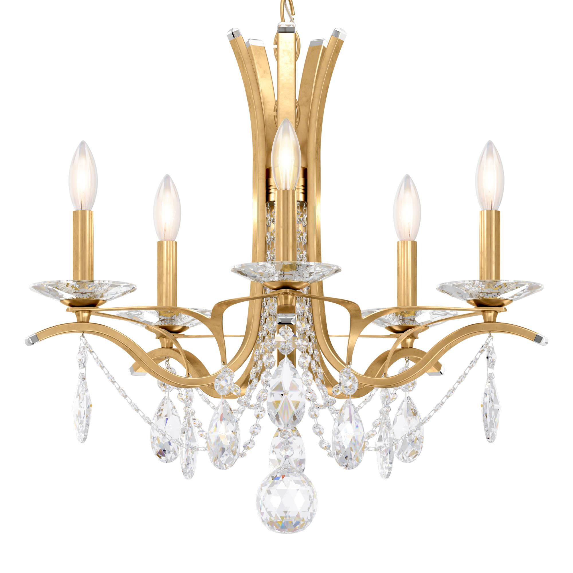 Shown in Heirloom Gold finish and Clear Heritage crystal