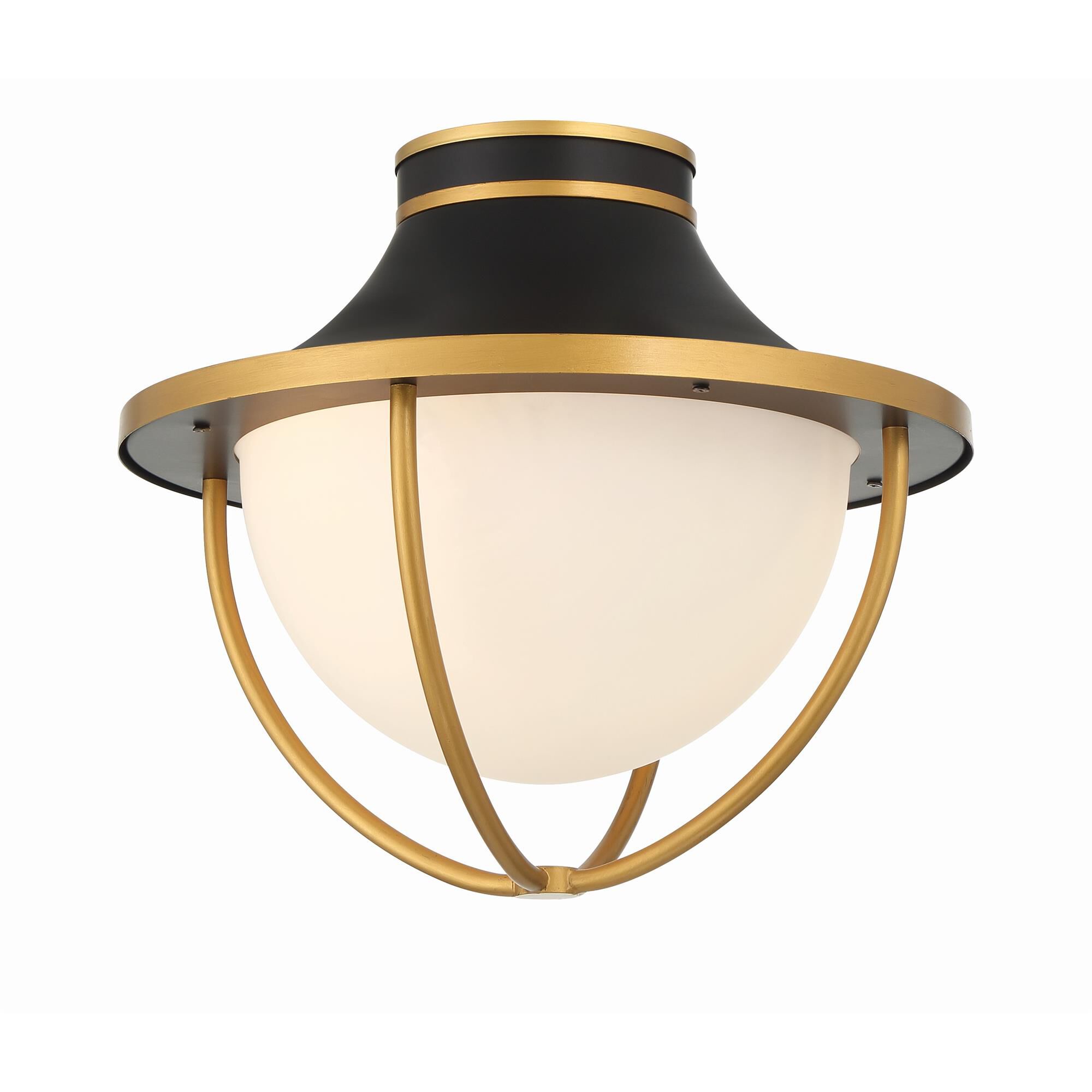 Shown in Matte Black + Textured Gold finish and White glass