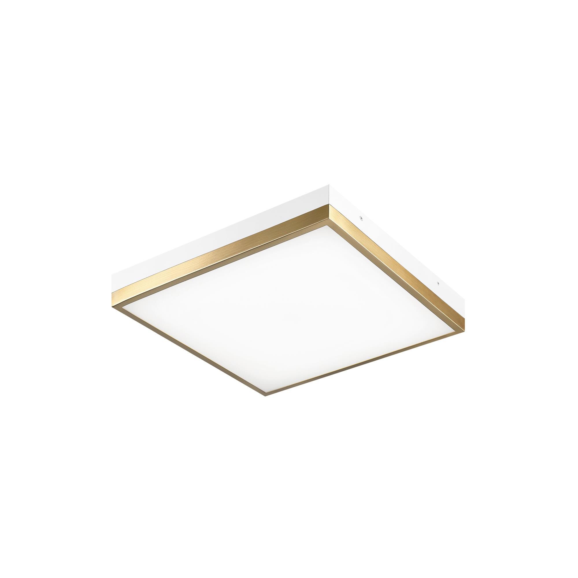 Shown in White + Aged Gold Brass finish