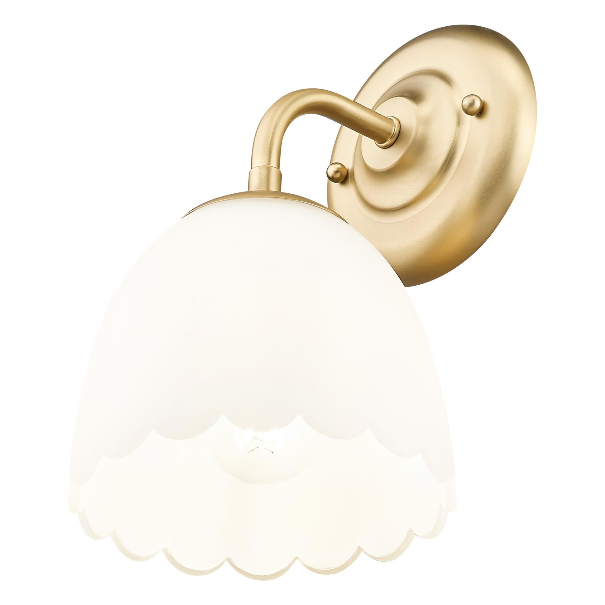 Shown in Brushed Champagne Bronze finish and White shade