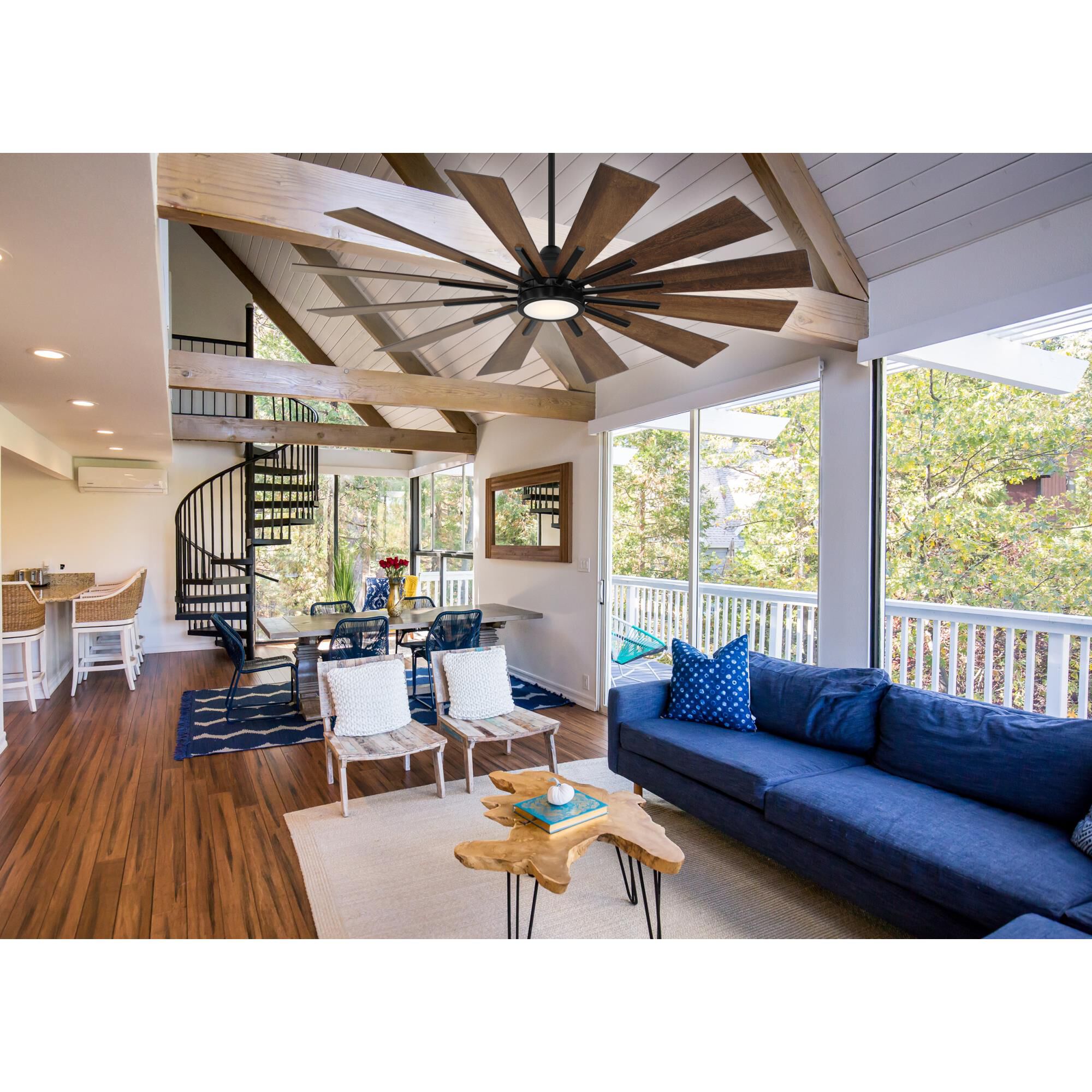 60 Inch Ceiling Fan with Light Kit by Meridian Lighting - Clearance