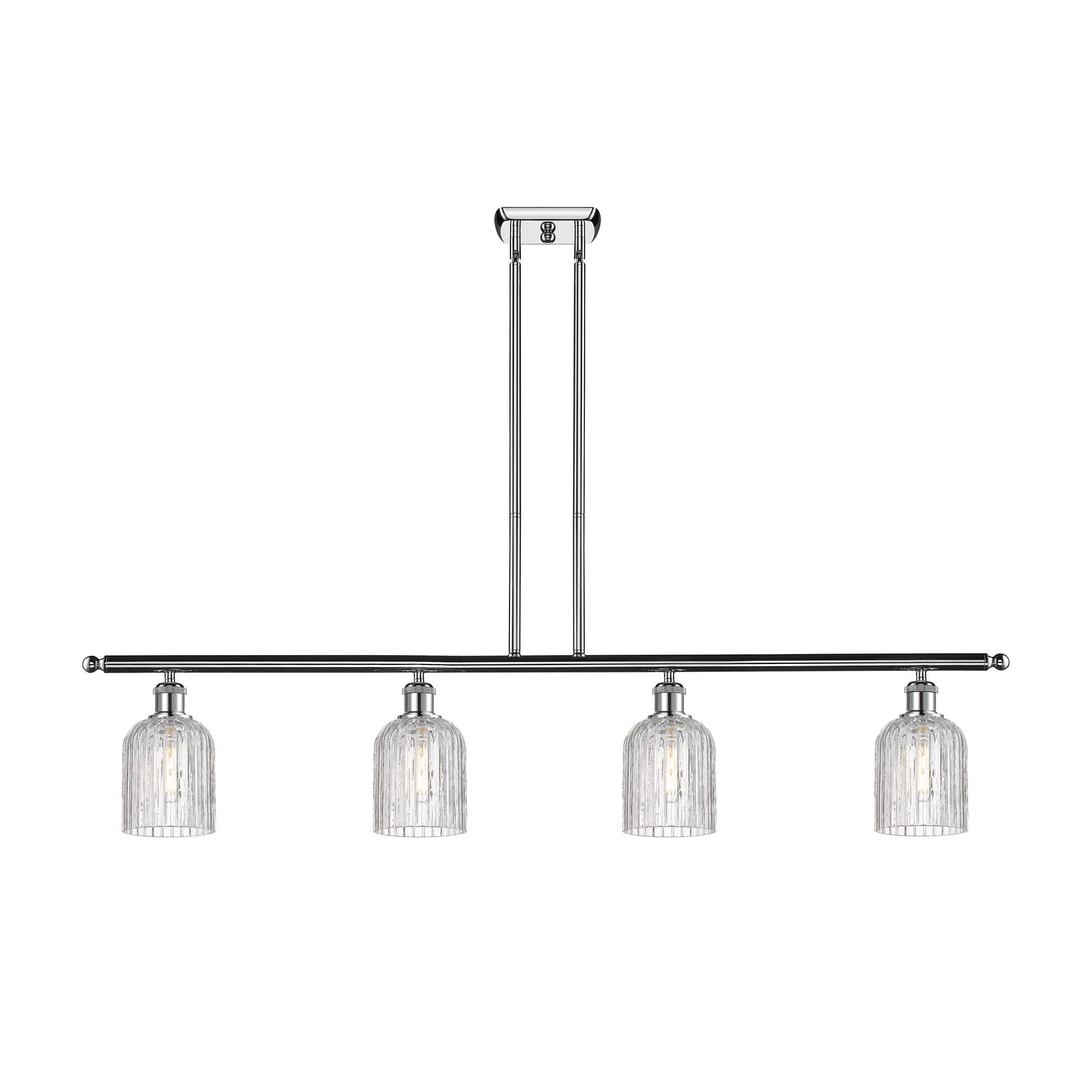 Shown in Polished Chrome finish and Clear glass