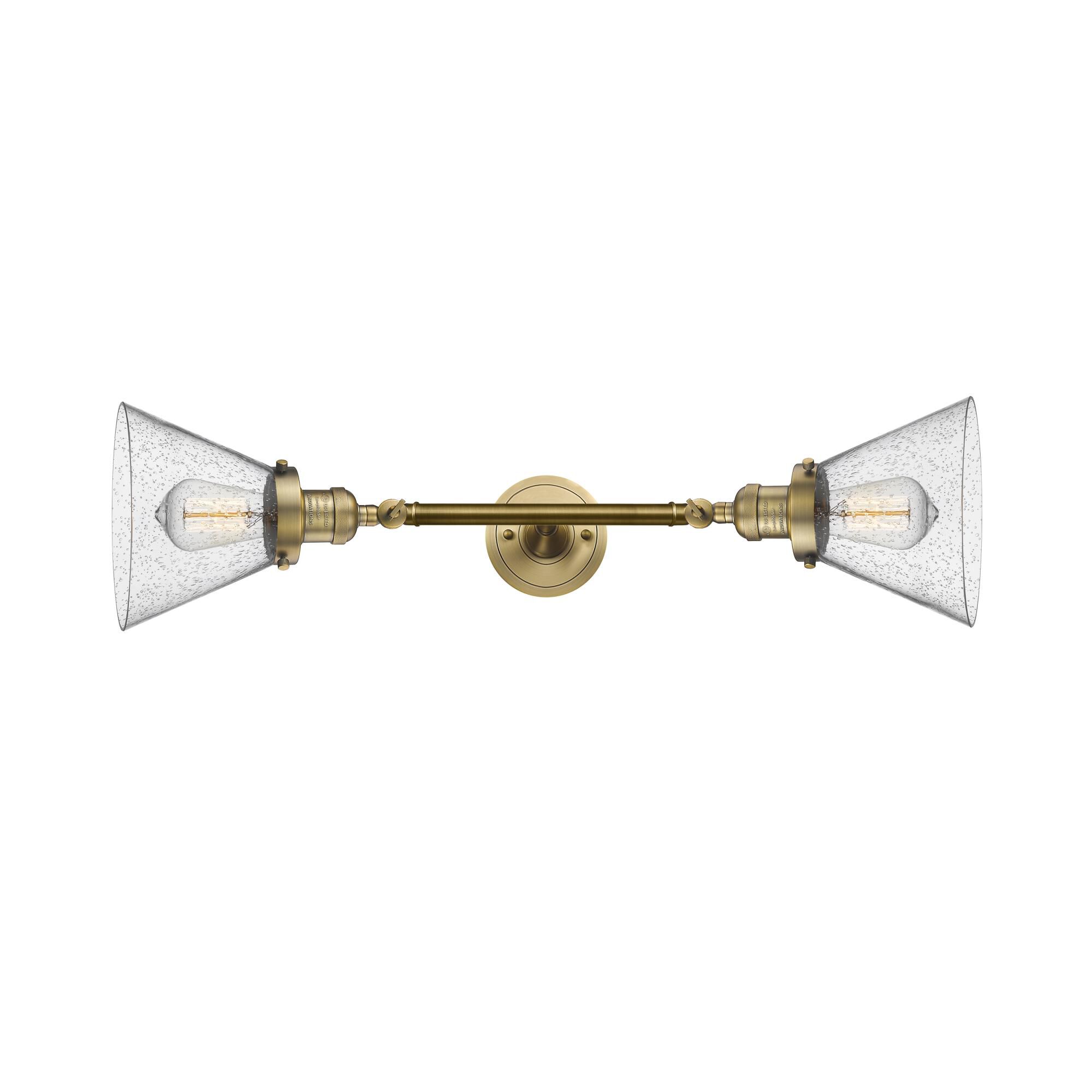 Bruno Marashlian Large Cone 18 Inch 2 Light Bath Vanity Light by Innovations Lighting