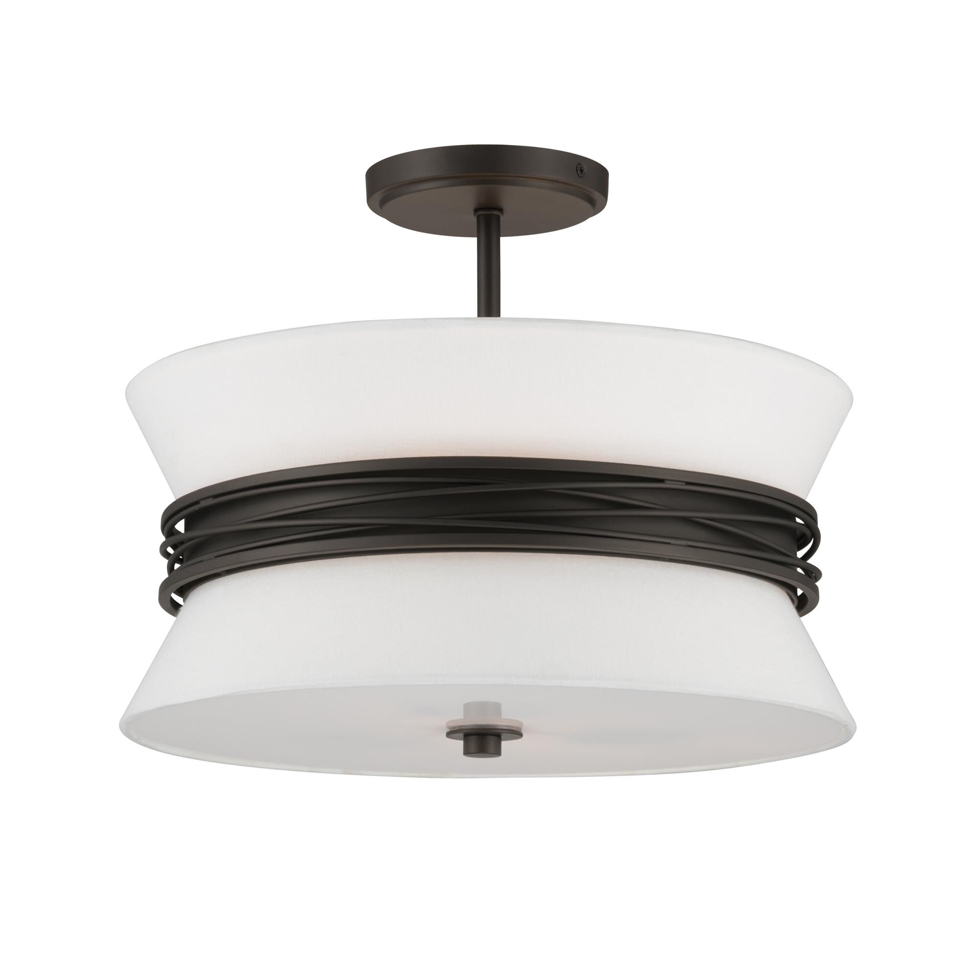 Shown in Dark Bronze finish and White shade