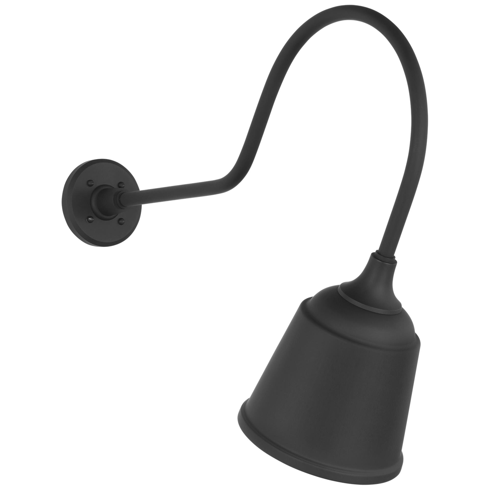 Shown in Matte Black finish and Black shade