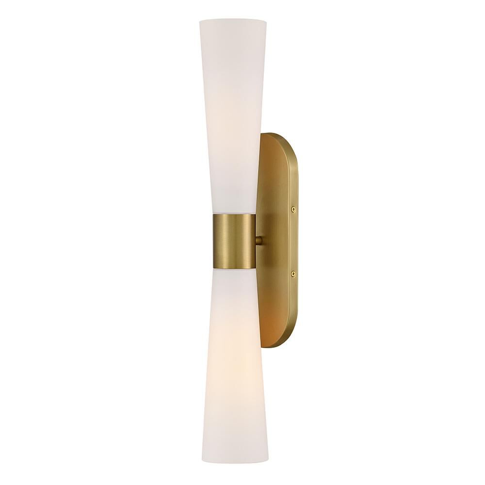 Shown in Lacquered Brass finish and Etched Opal glass