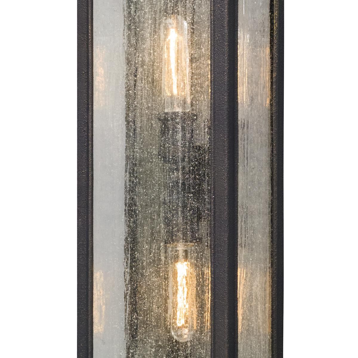 Shown in Vintage Bronze finish and Seeded Clear glass