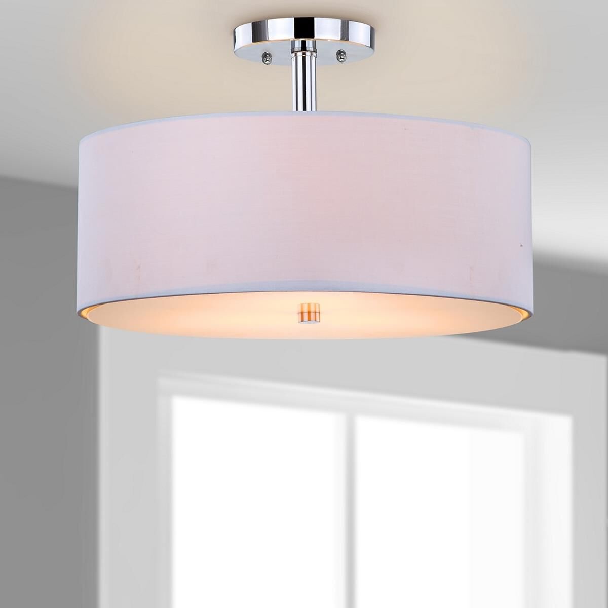 Clara Semi 16 Inch 3 Light LED Semi Flush Mount by Safavieh