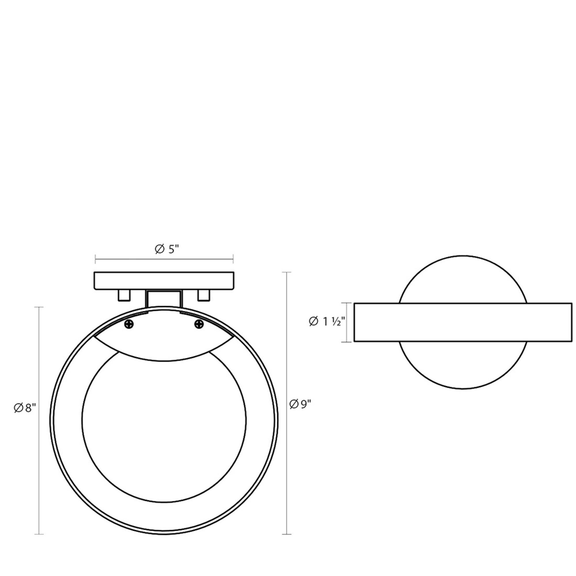 SONNEMAN Light Guide Ring 8 Inch LED Wall Sconce