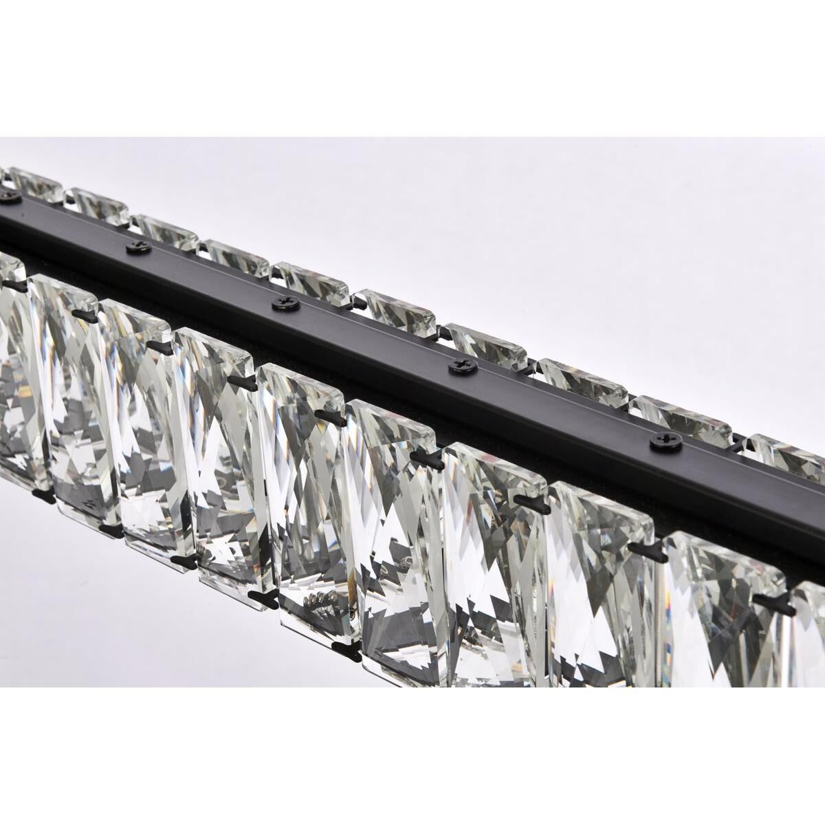 Shown in Black finish and Clear Royal Cut crystal