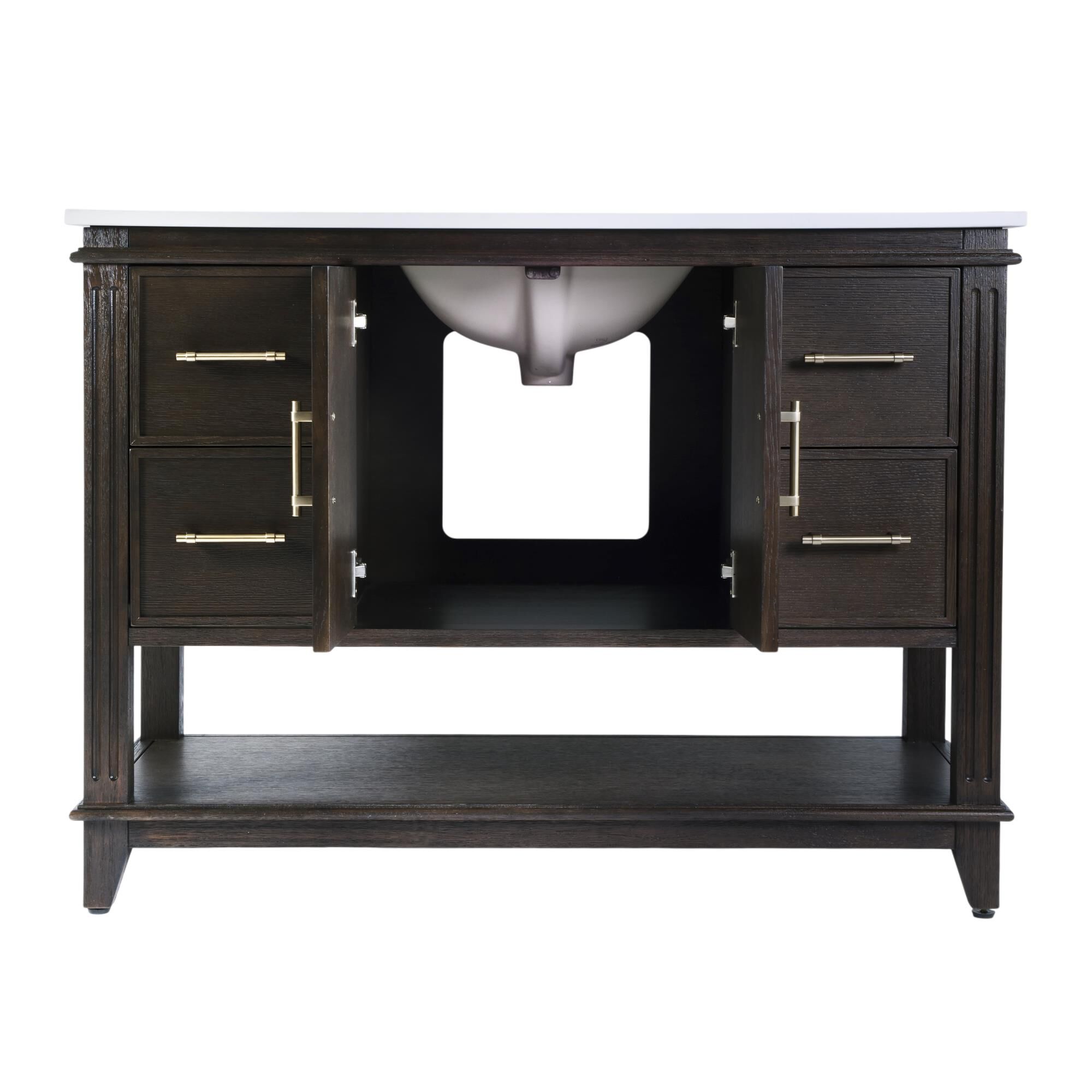 Shown in Dark Roast Coffee Wire Brushed finish