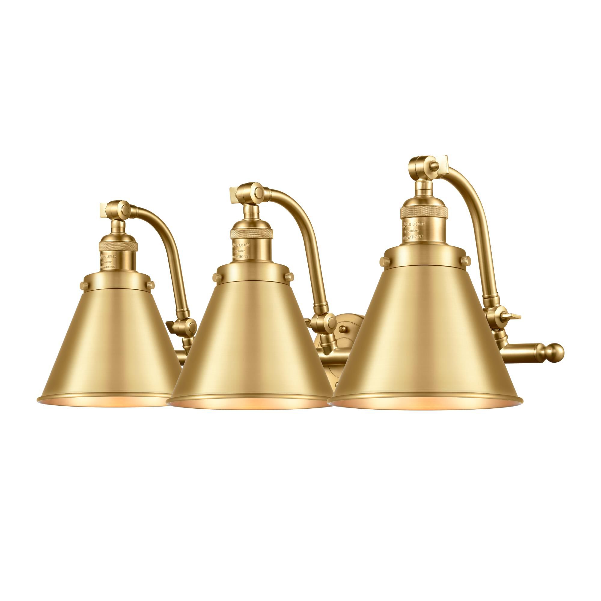 Shown in Satin Gold finish and Satin Gold Appalachian shade