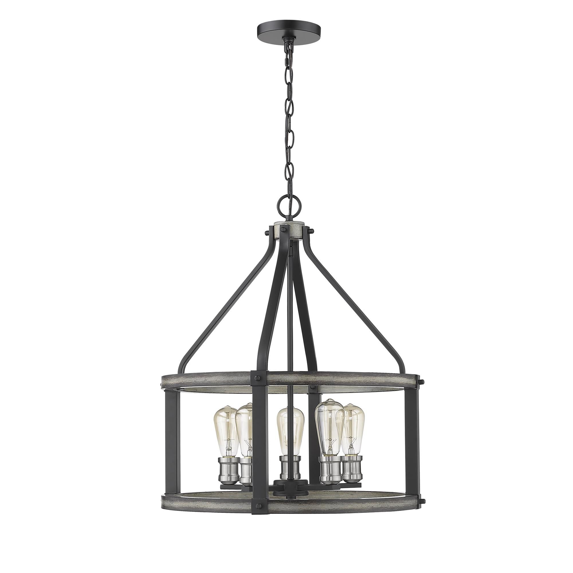 Shown in Ashen Barnboard finish and --- glass and --- shade