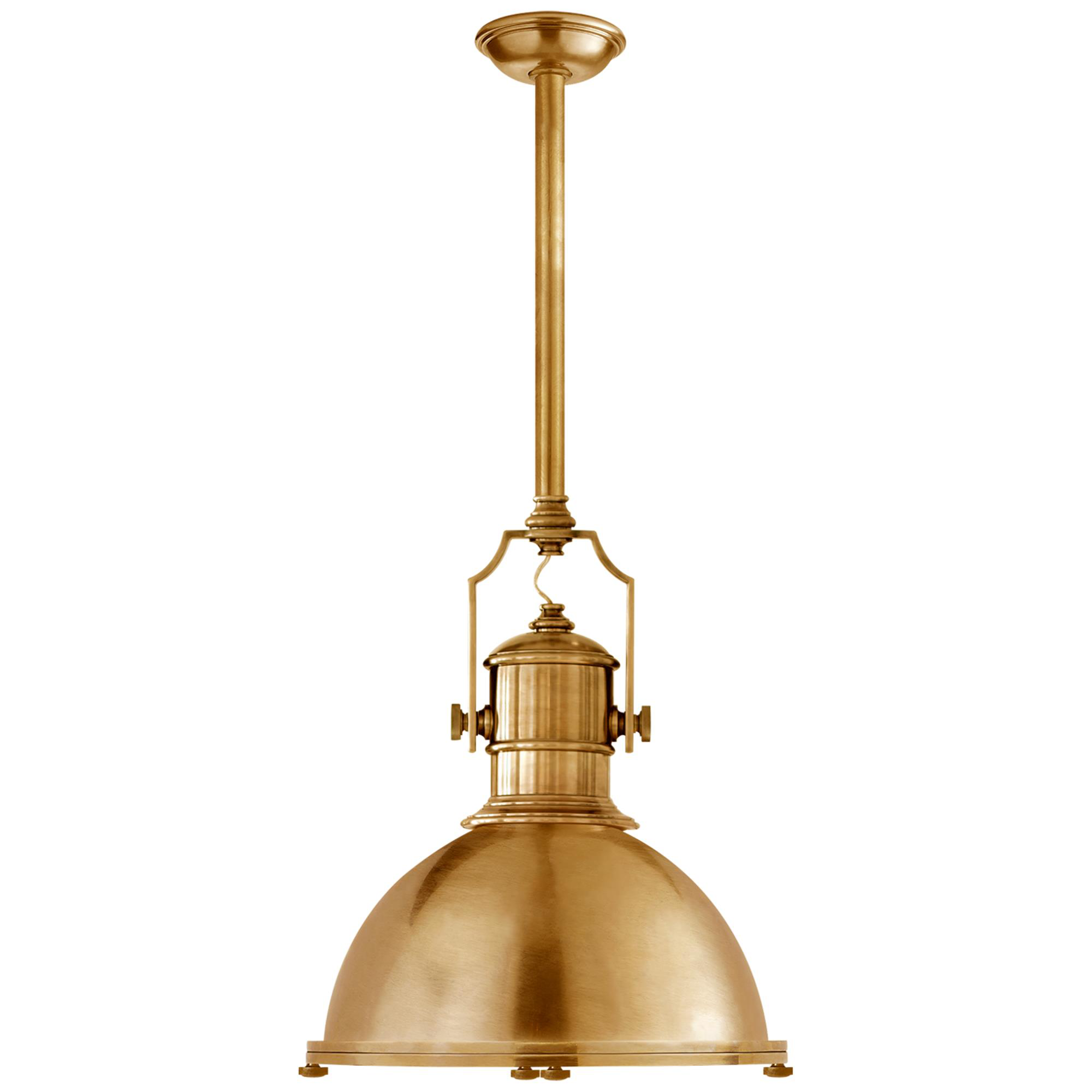 Shown in Antique-Burnished Brass finish and Antique Brass shade