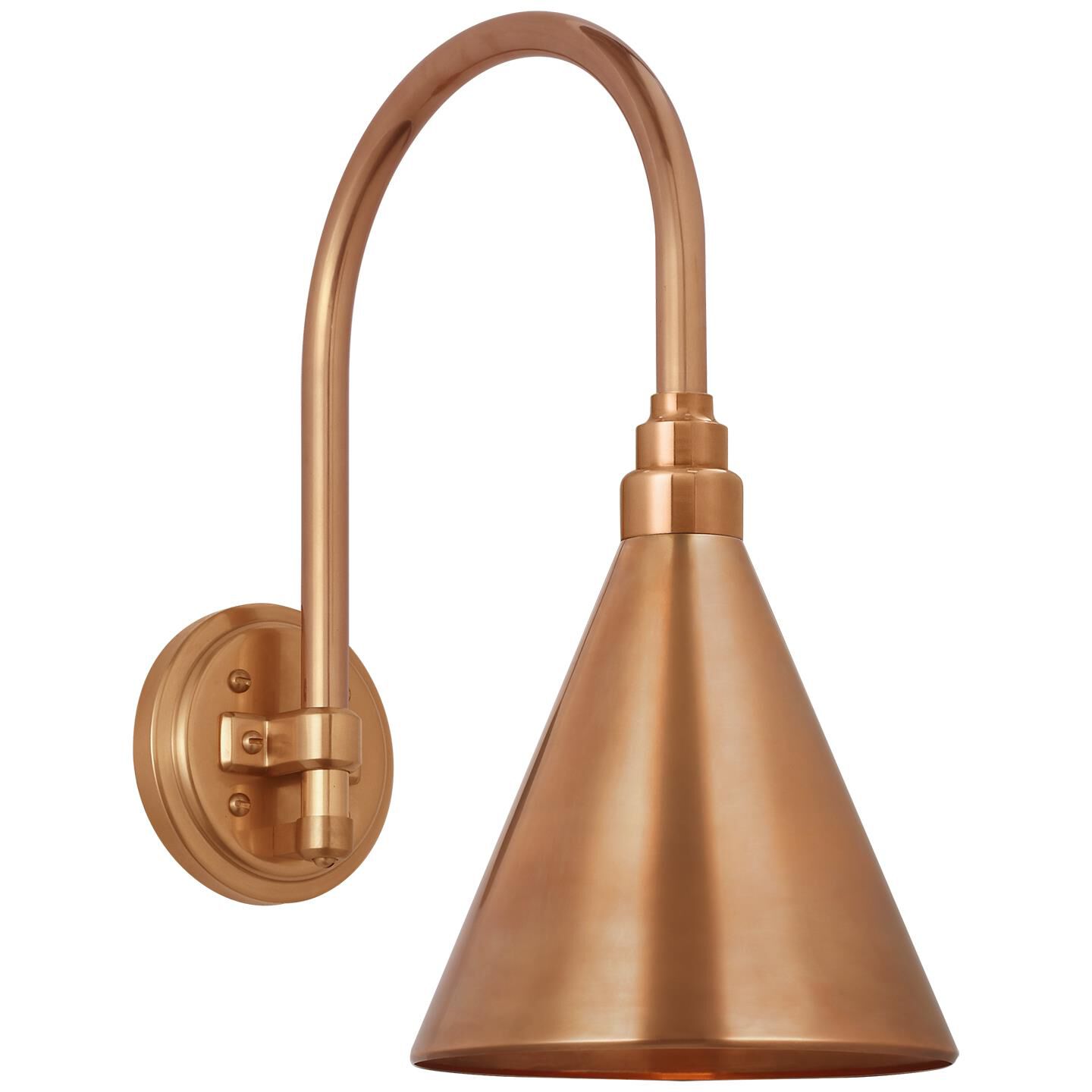 Shown in Soft Copper finish and Soft Copper Conical Savannah shade