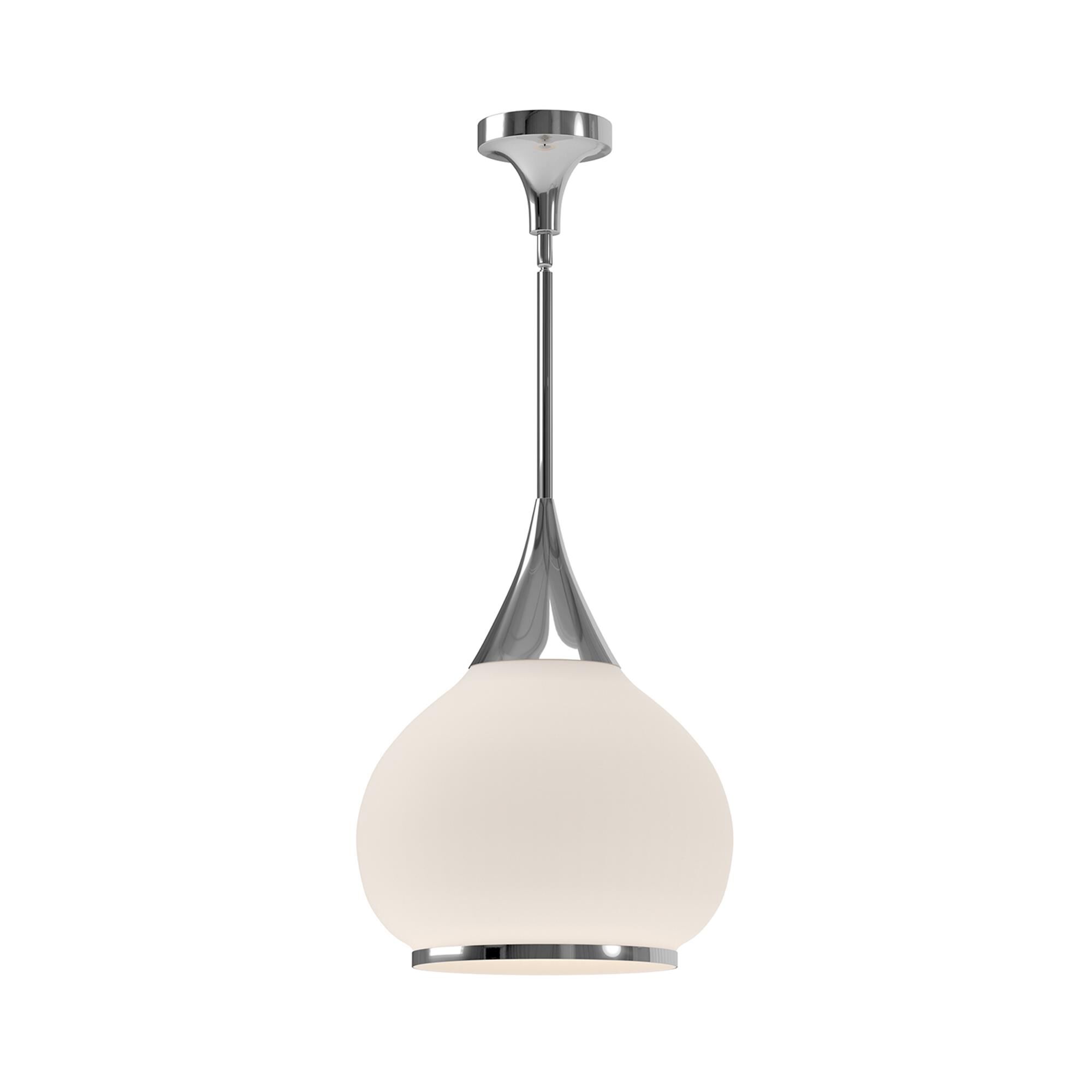 Shown in Chrome finish and Opal Matte glass