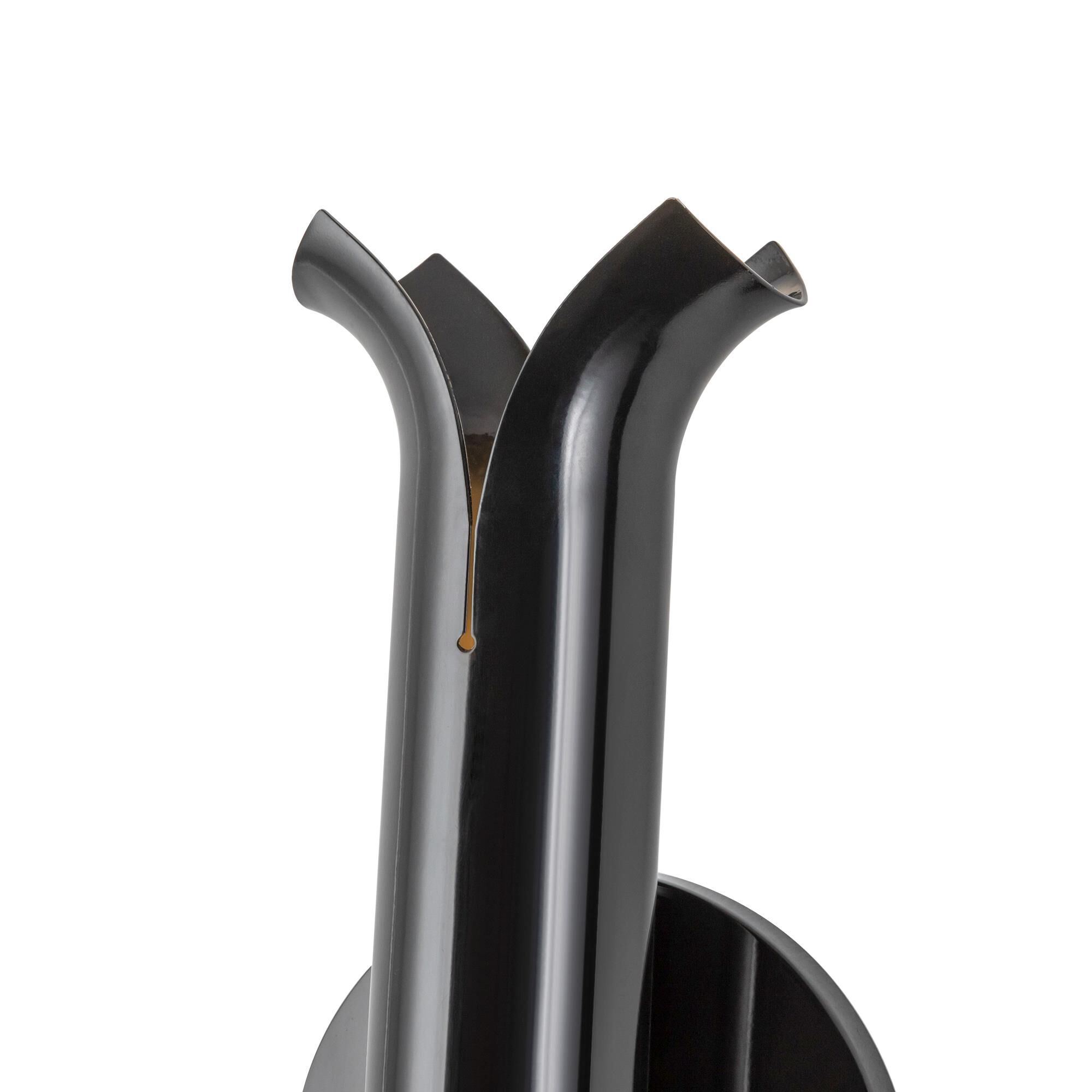 Shown in Glossy Black finish and Clear glass