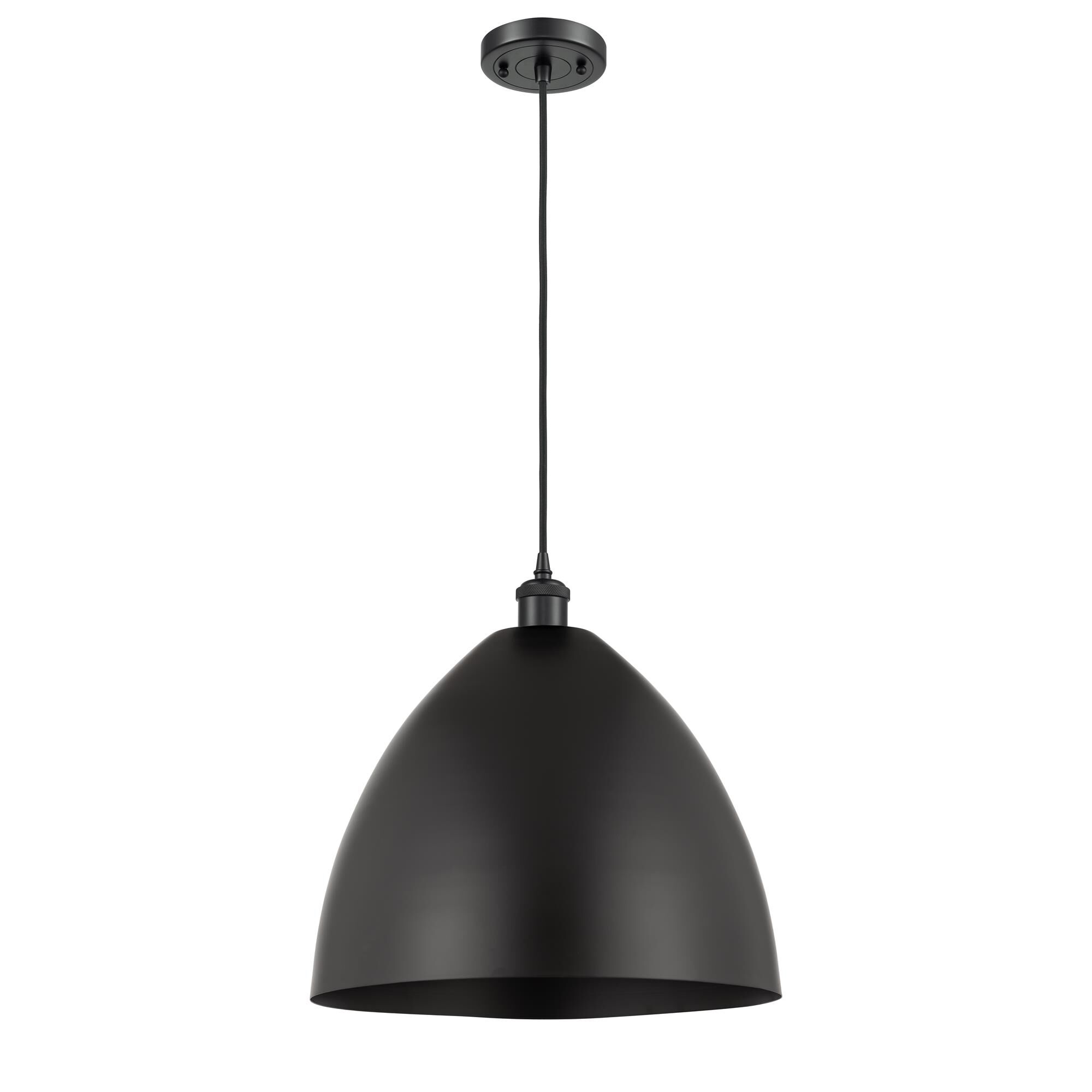 Shown in Matte Black finish and Matte Black Ballston Dome shade