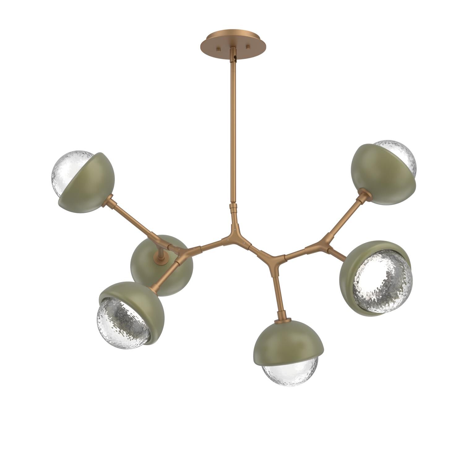 Levi Wilson Cabochon 31 Inch Linear Suspension Light by Hammerton Studio