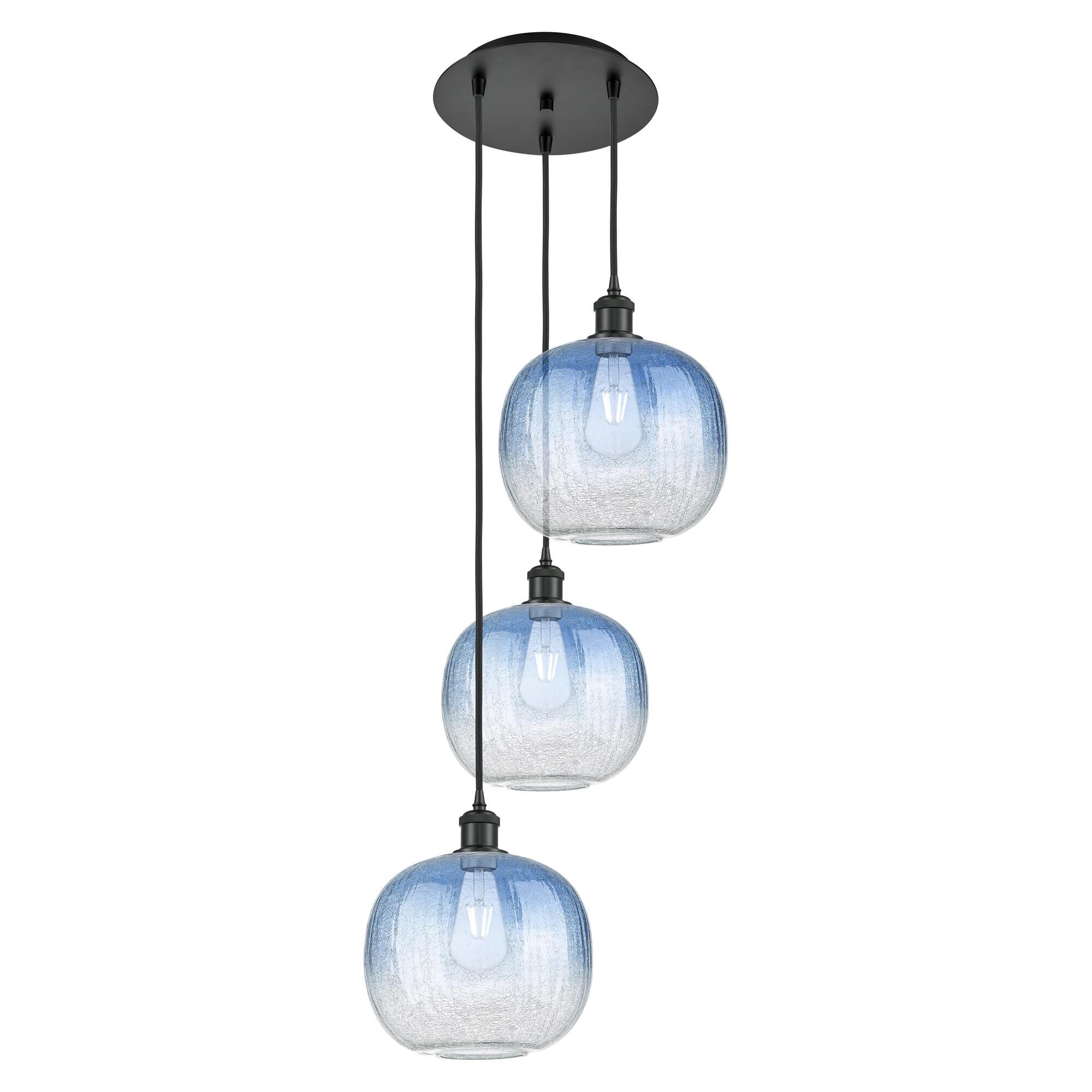 Shown in Matte Black finish and Sapphire Blue glass