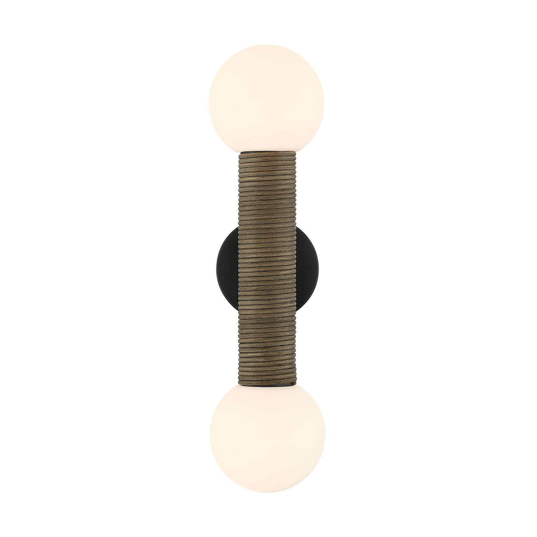 Shown in Matte Black finish and White Opal glass