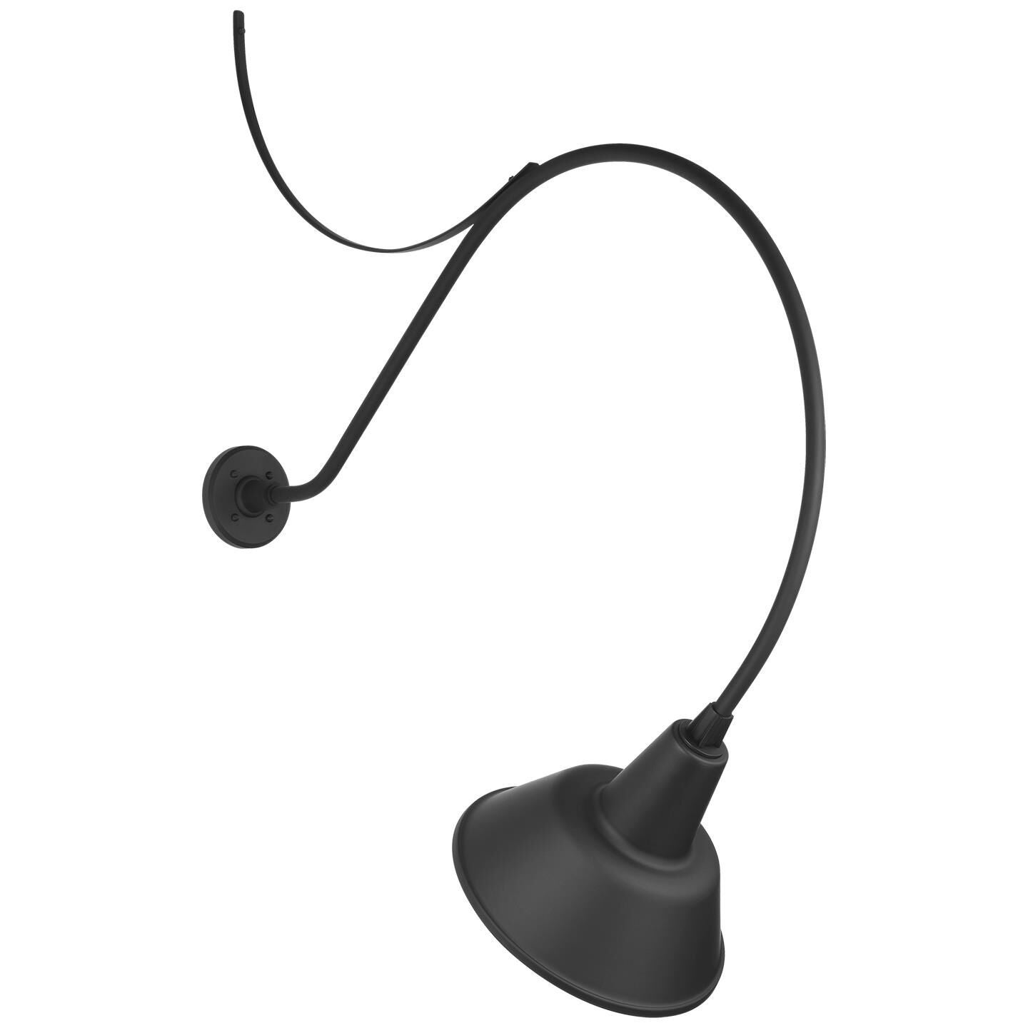 Shown in Matte Black finish and Black shade