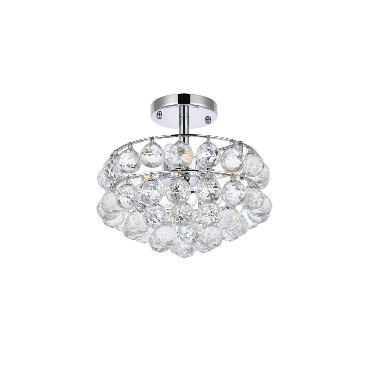 Savannah 12 Inch 3 Light Semi Flush Mount by Elegant Lighting