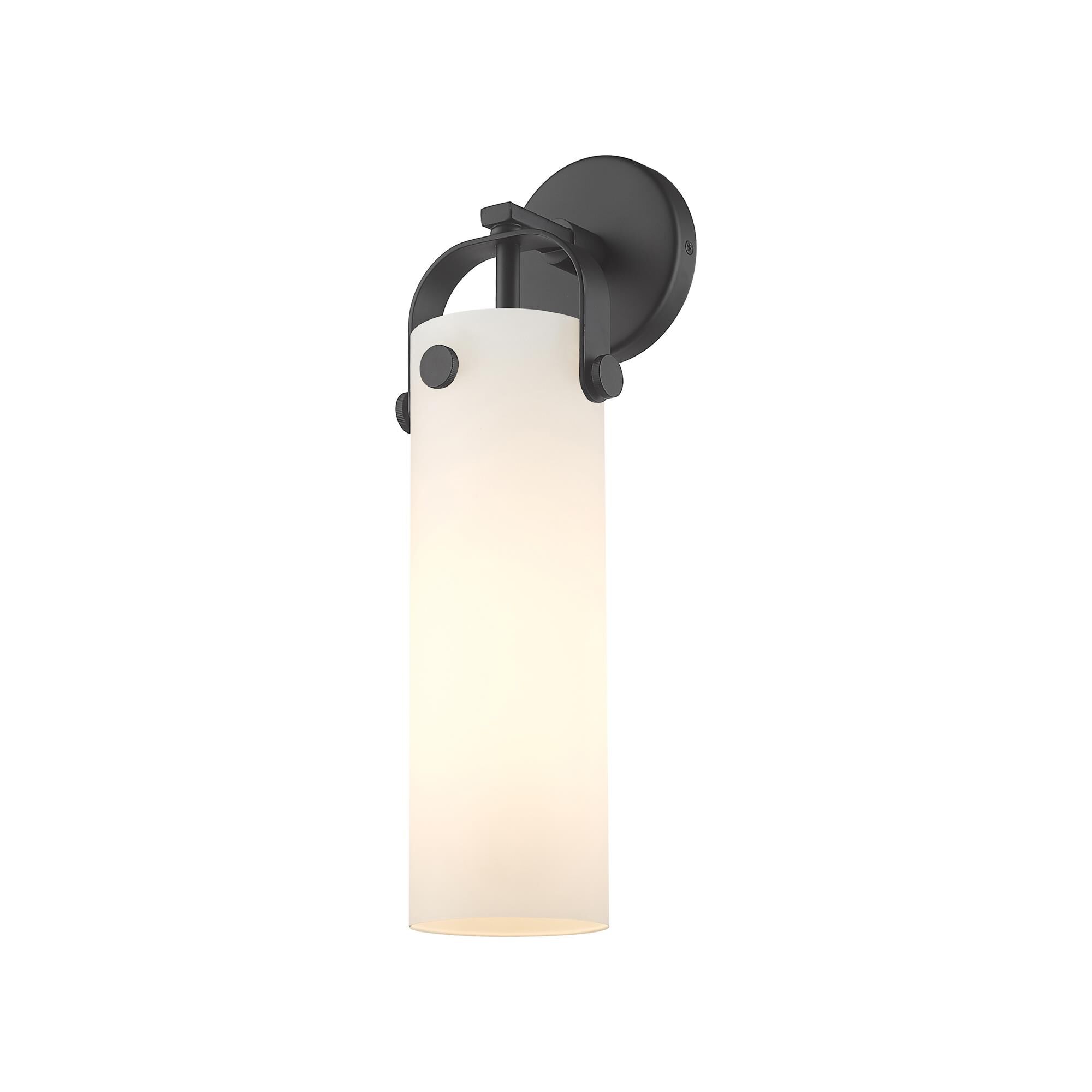 Shown in Matte Black finish and Matte White glass