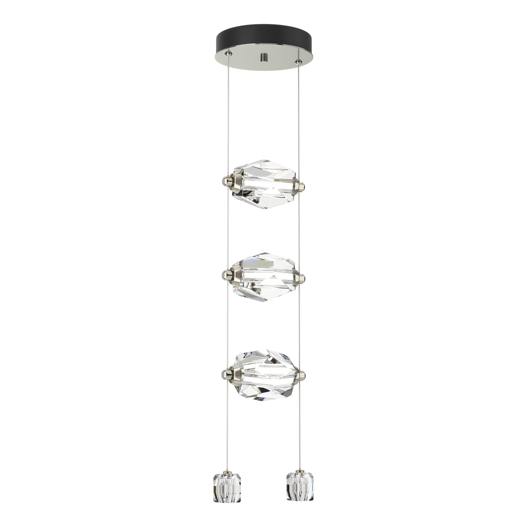 Shown in Sterling finish and Clear Crystal glass