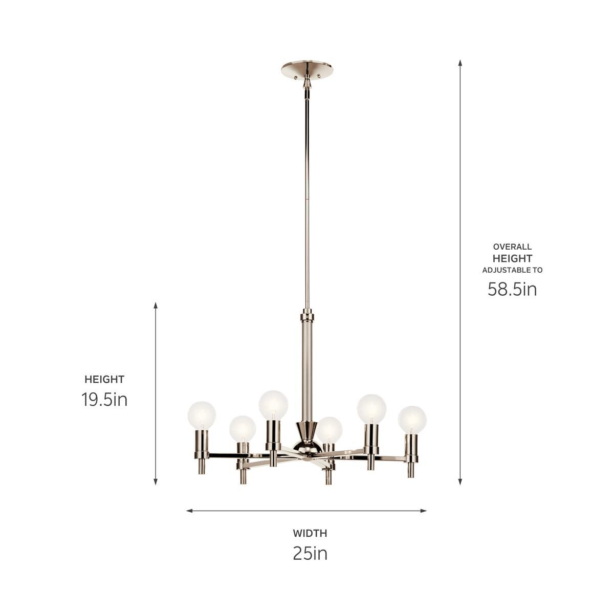 Torvee 26 Inch 6 Light Chandelier by Kichler Lighting