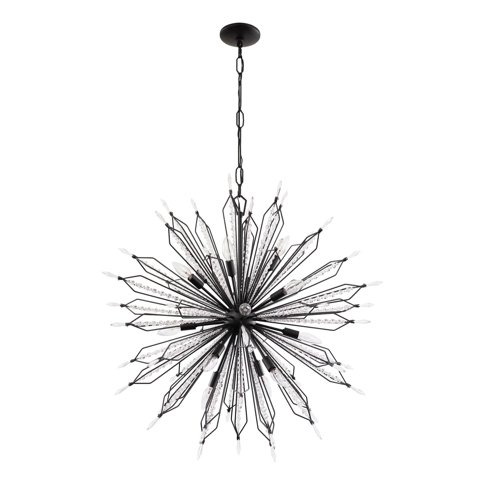 Shown in Carbon finish and Premium - Clear crystal