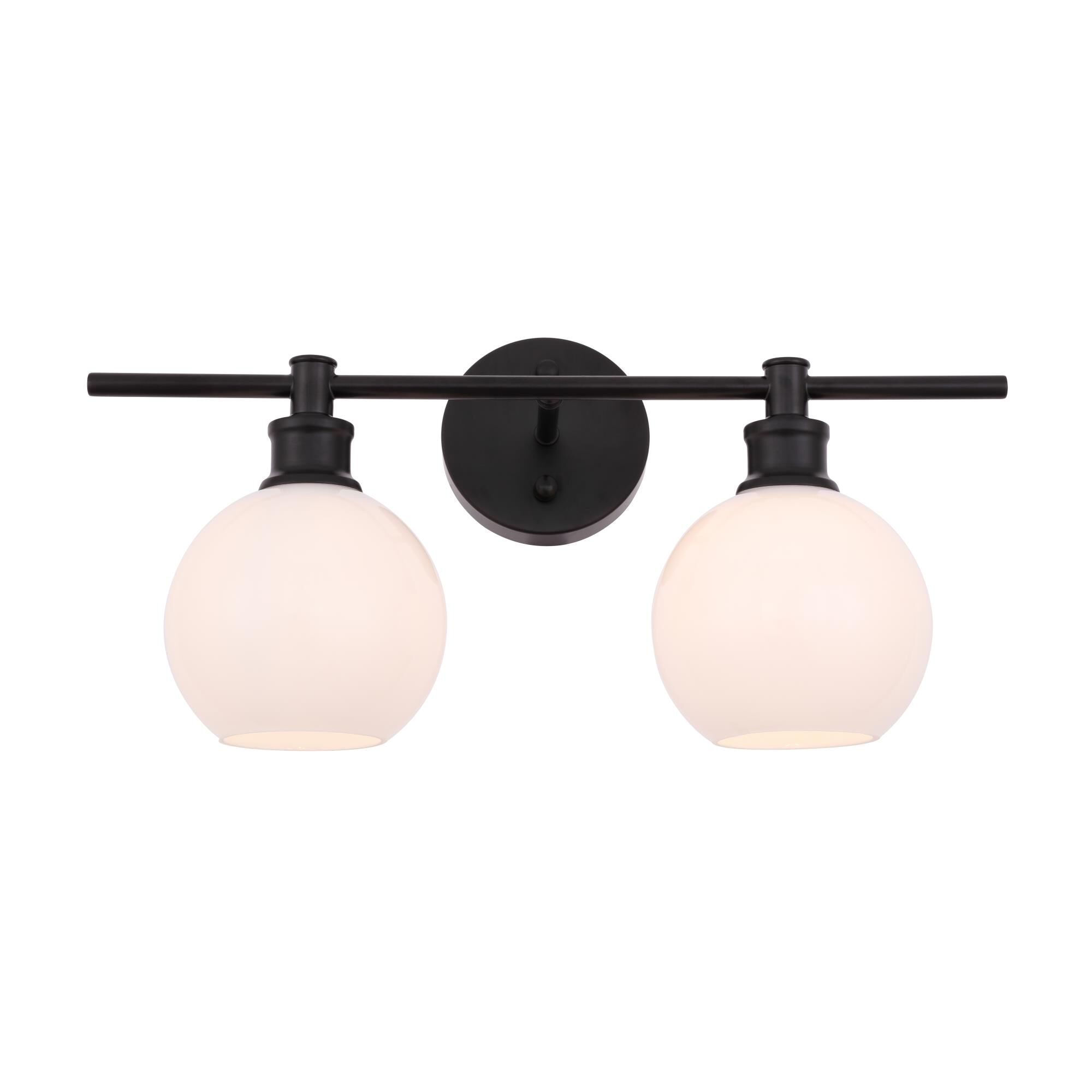 Shown in Black finish and Frosted White  glass