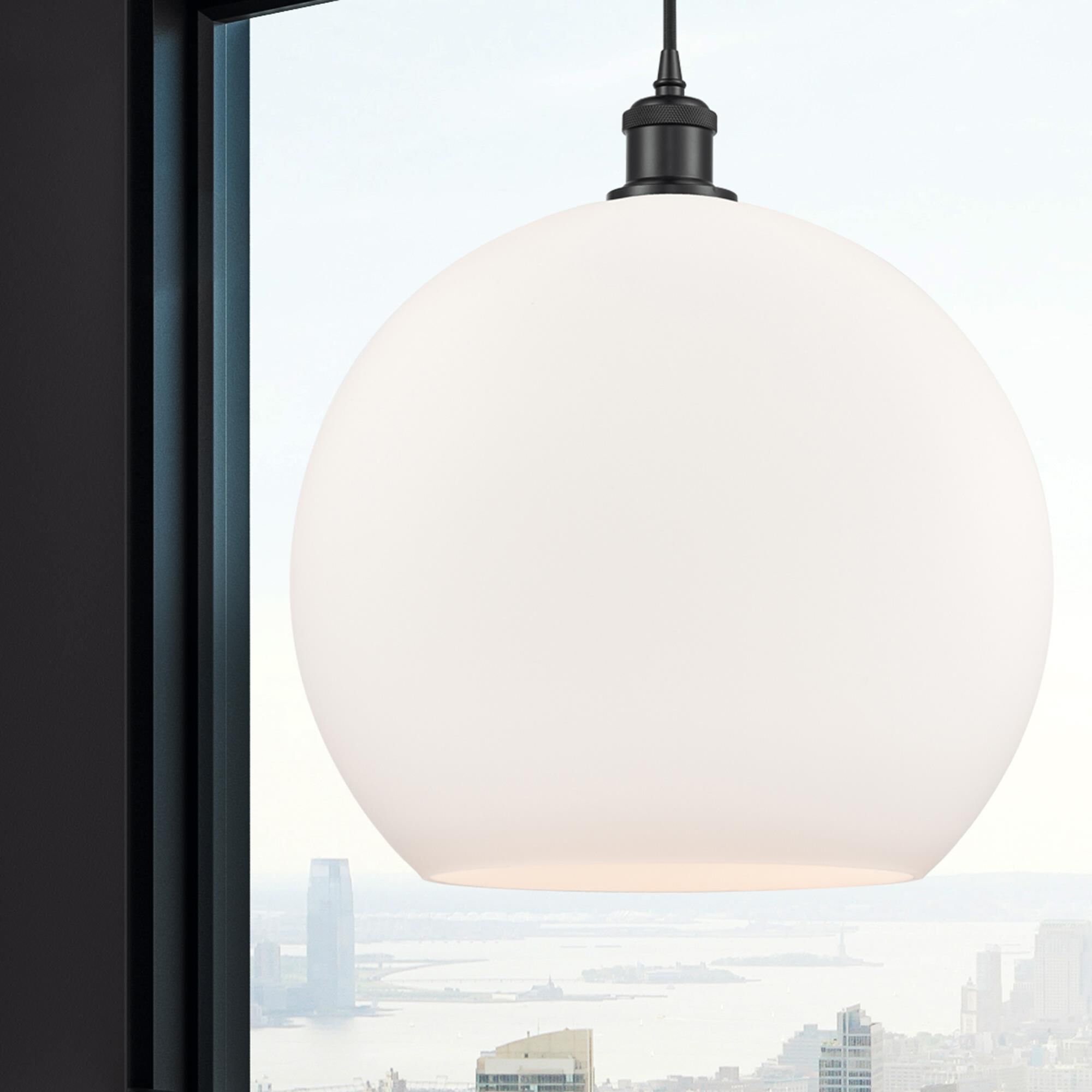 Shown in Matte Black finish and Cased Matte White glass