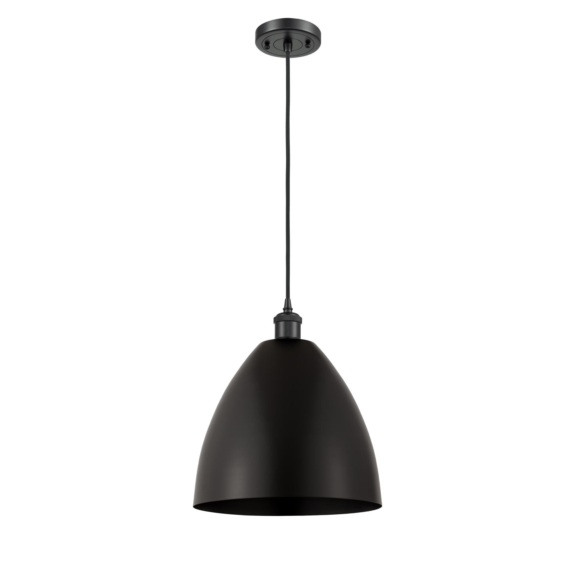 Shown in Matte Black finish and Clear glass and Matte Black Ballston Dome shade
