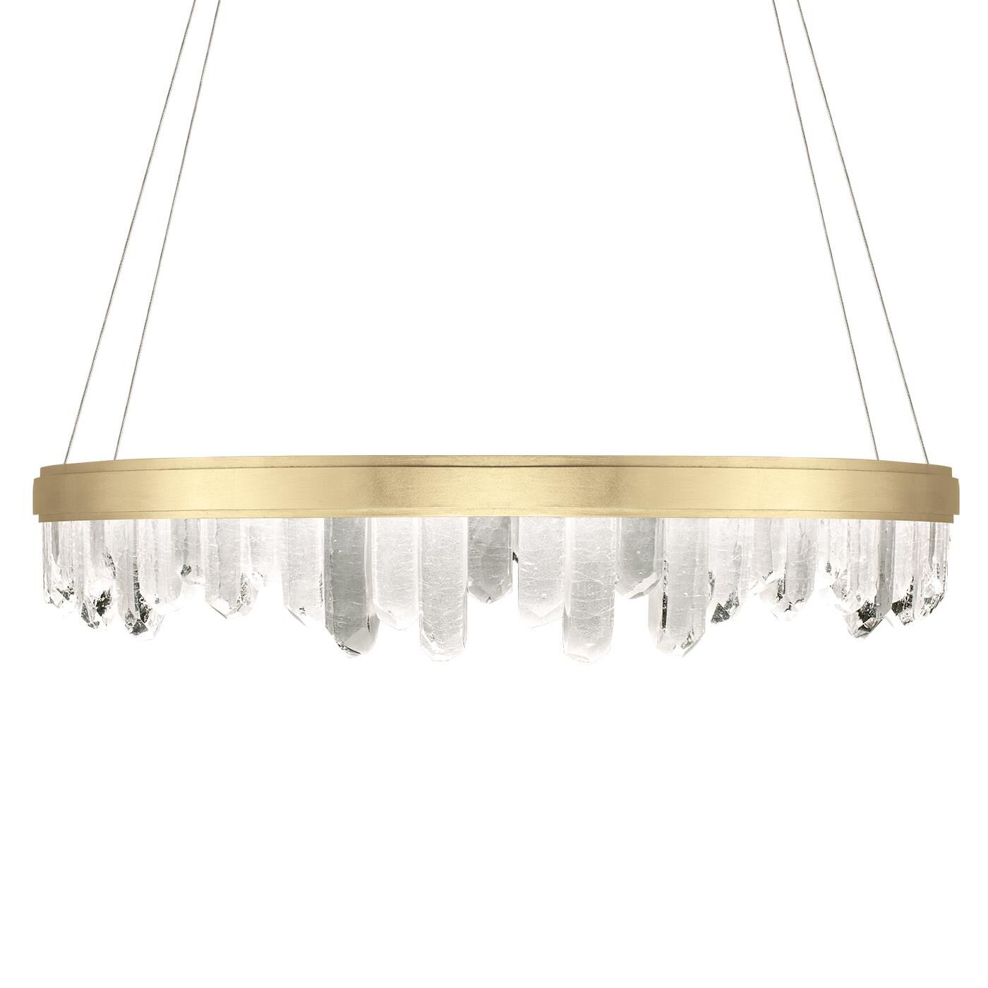 Shown in Gold finish and False crystal and False glass