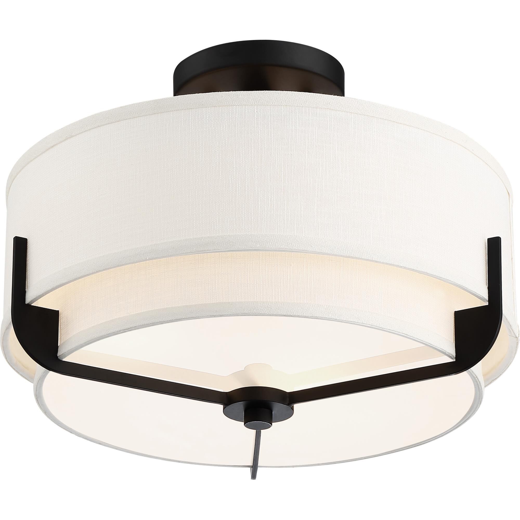 Frankie 15 Inch 3 Light Semi Flush Mount by Nuvo Lighting