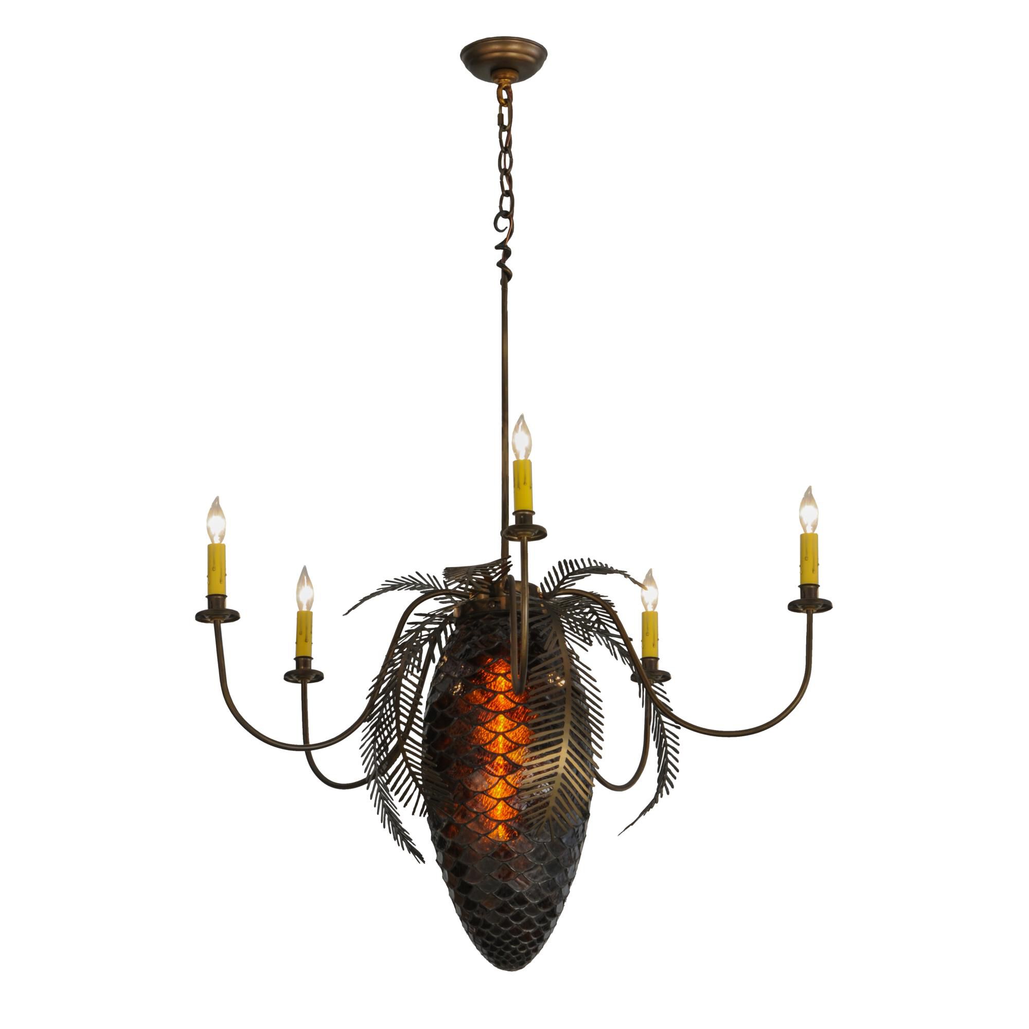 Pinecone 36 Inch 5 Light Chandelier by Meyda Lighting