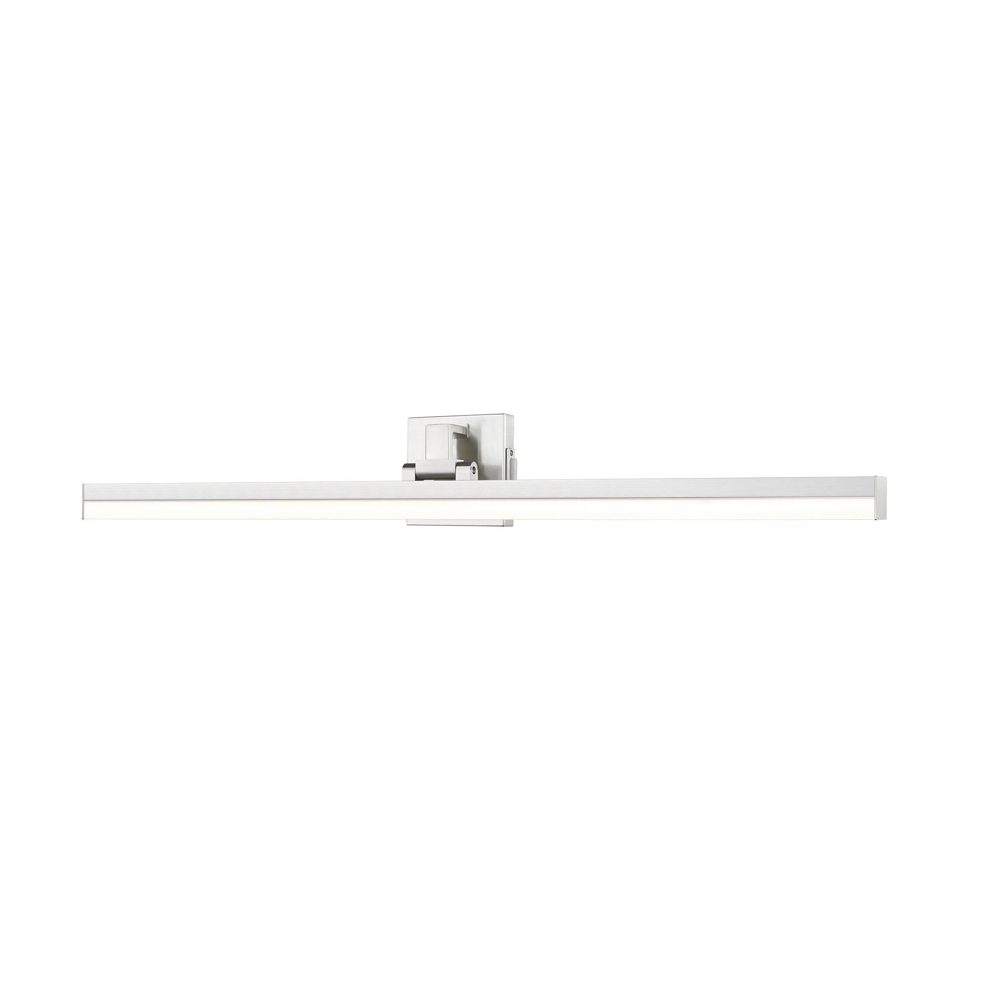 Shown in Brushed Nickel finish and Frosted glass and Frosted shade